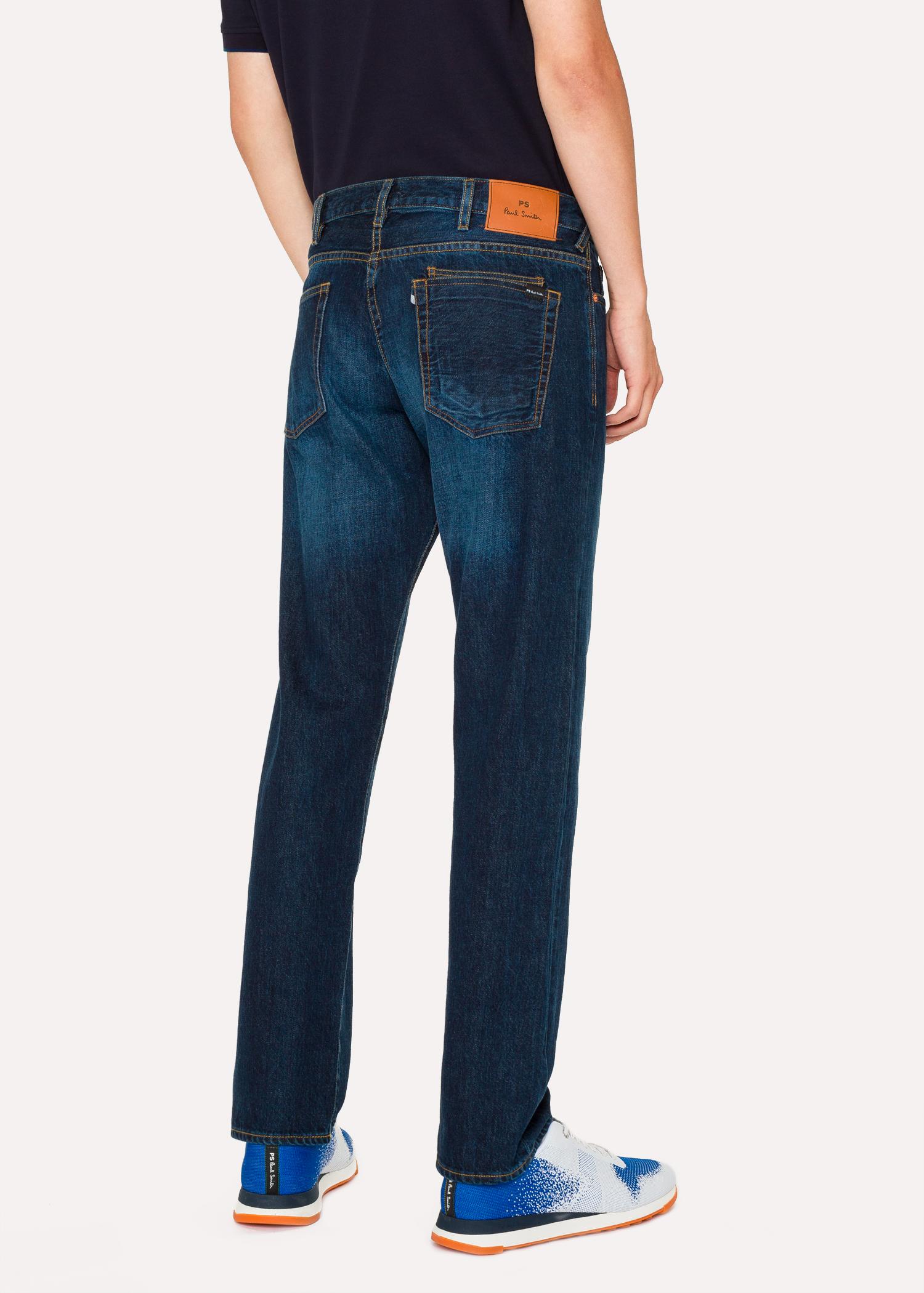 Paul Smith Standardfit 13oz Antiquewash 'exclusive And Pink Selvedge' Denim Jeans for Men Lyst