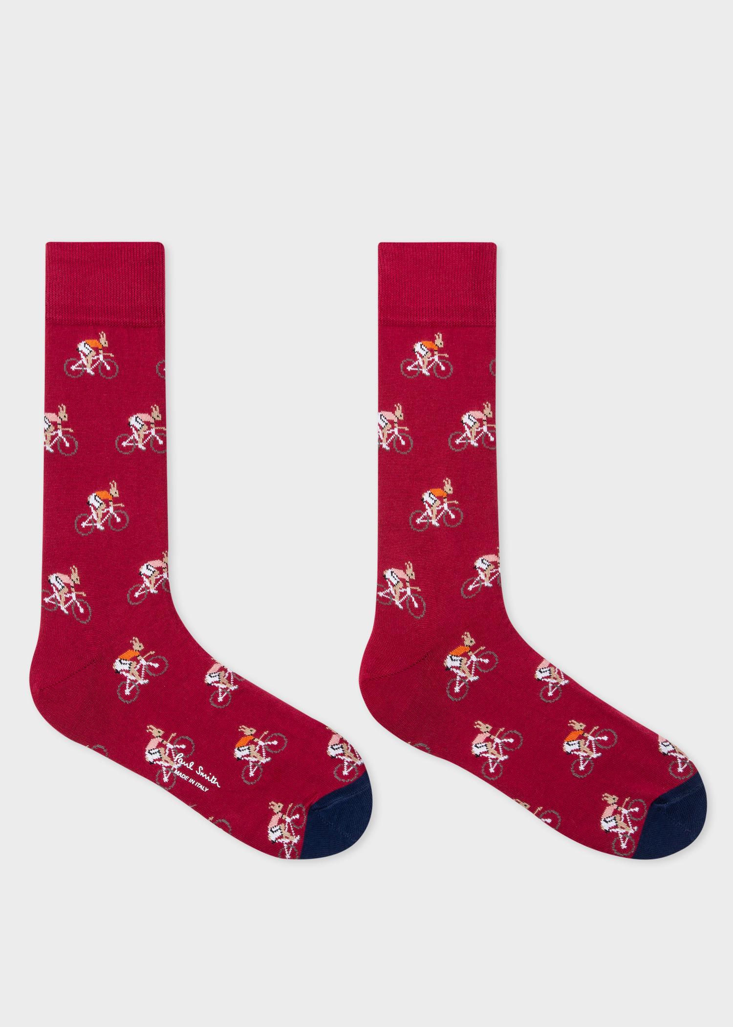 Download Paul Smith Cotton 'cycling Rabbits' Motif Socks Three Pack ...