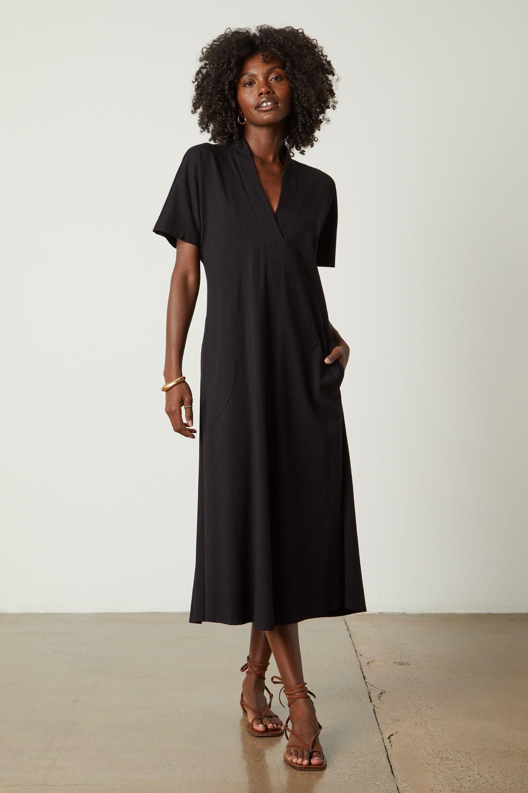 Velvet By Graham u0026 Spencer Nora Black Dress | Lyst UK