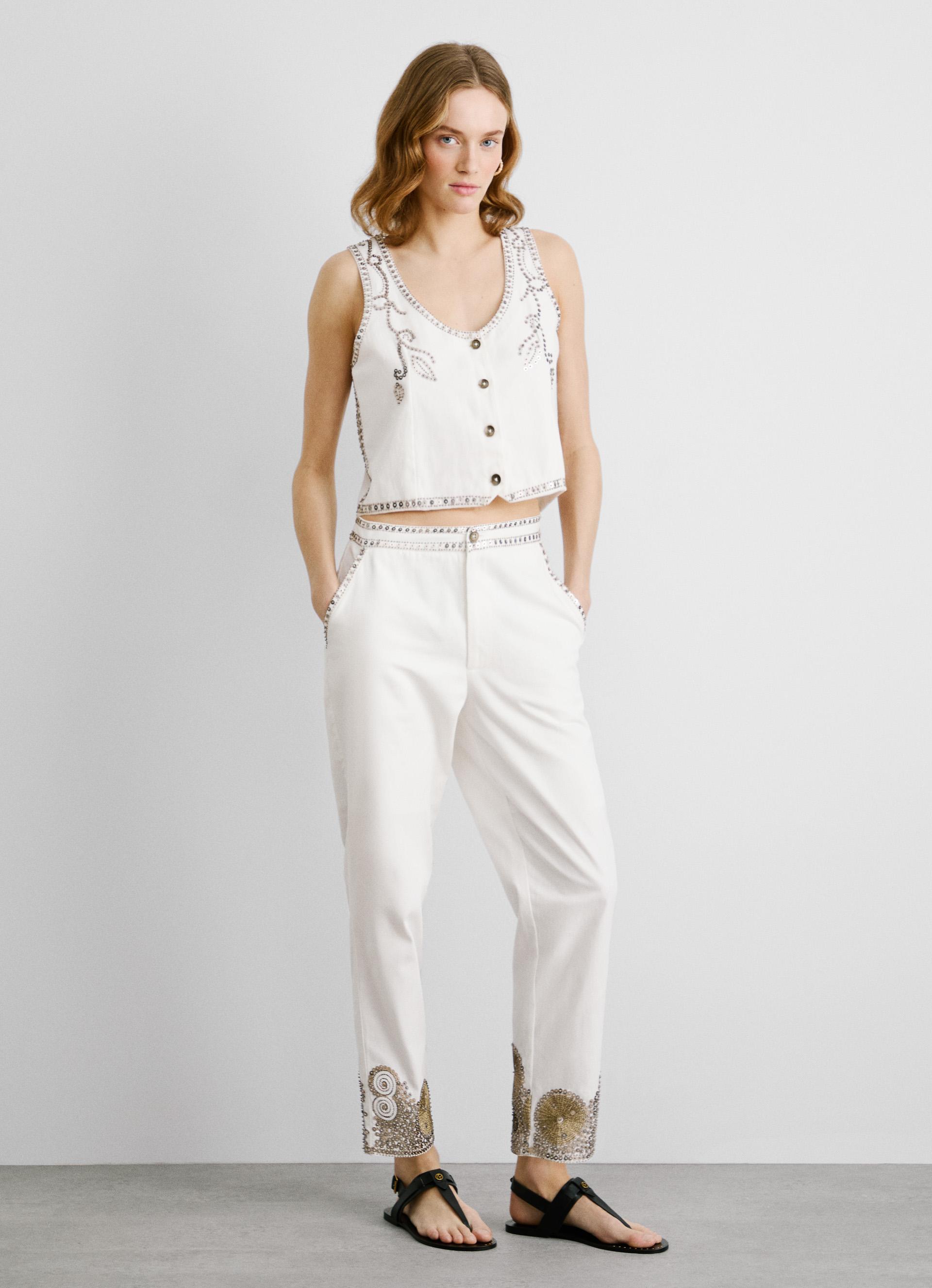 Pantalón Jean Jean Blanco Rasgado Vaqueros Mujer Pepe Jeans Jeans