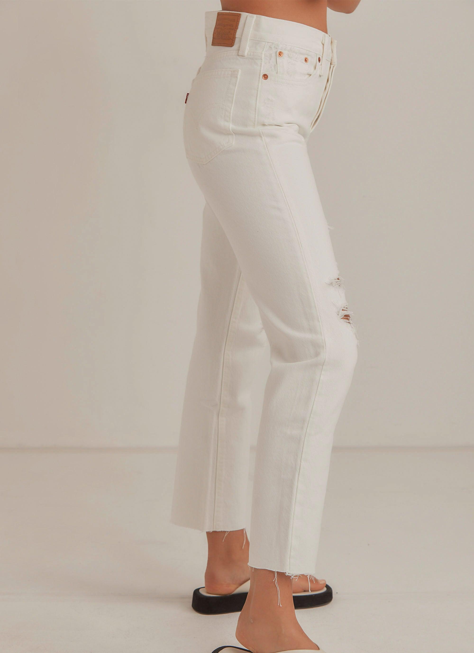 Levi's Women's Wedgie Straight Jeans - White