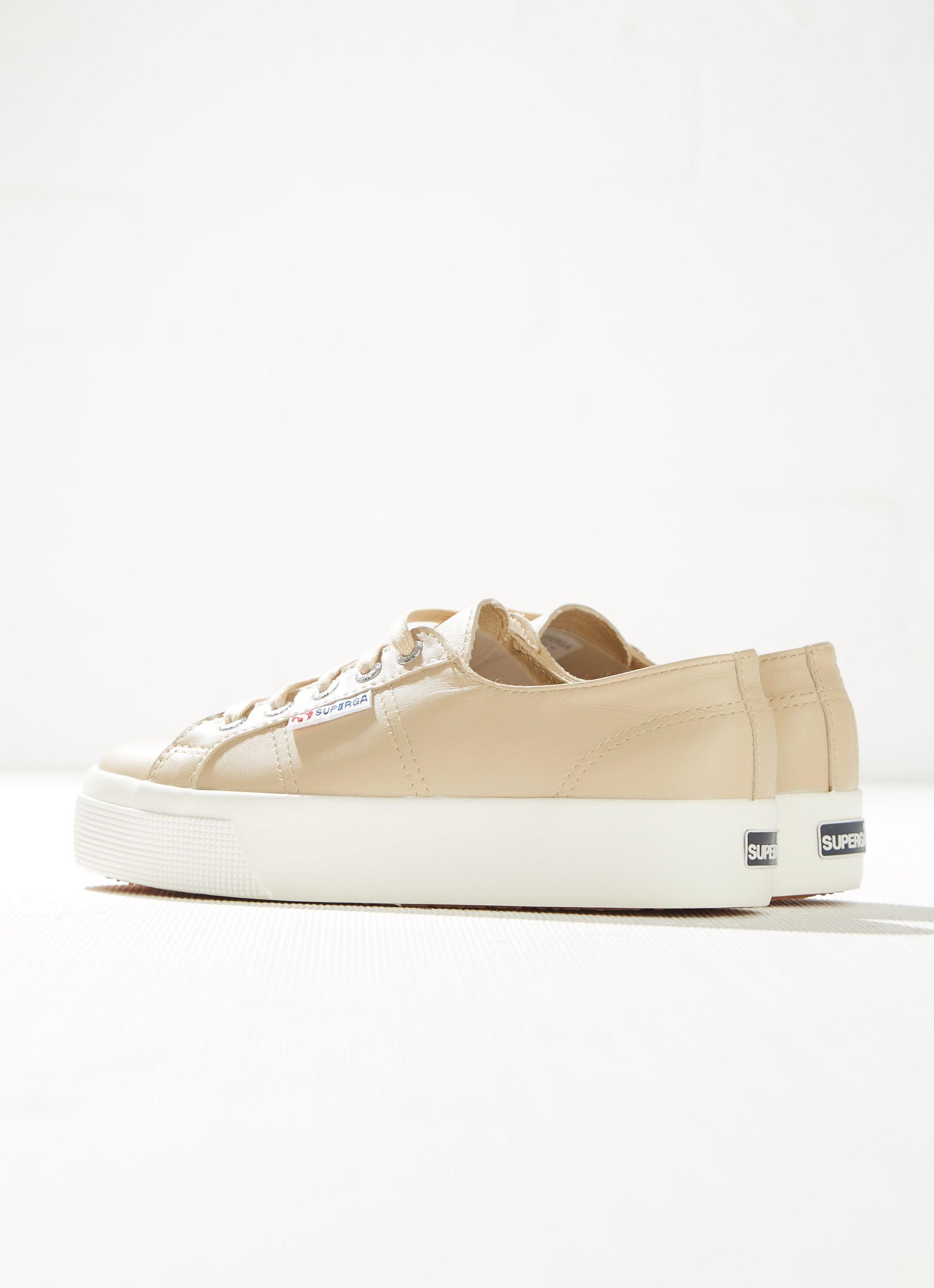 Superga Leather 2730 Nappa Sneaker in Natural | Lyst