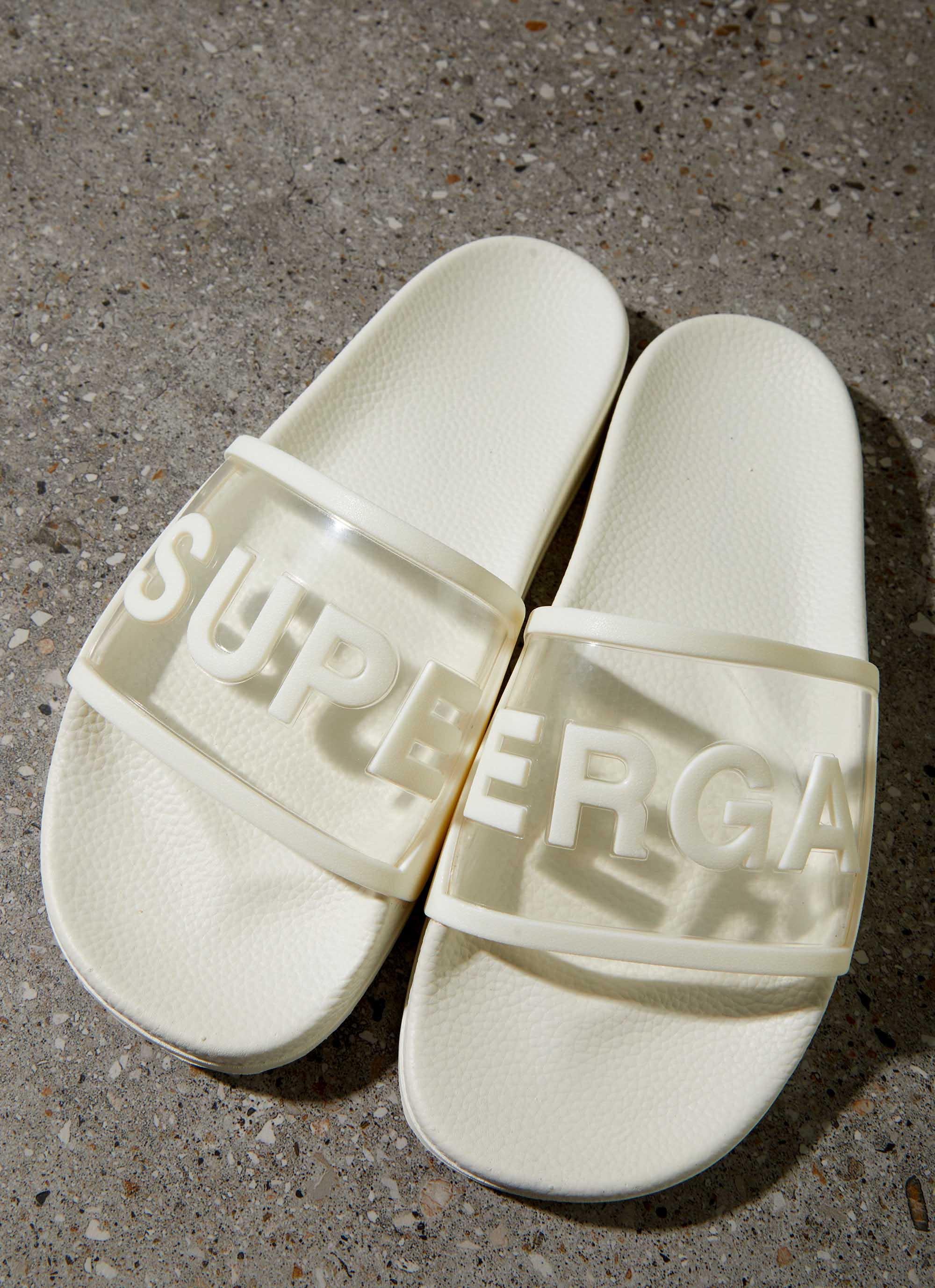 Superga Rubber 1908 Slides Clear Identity in White | Lyst
