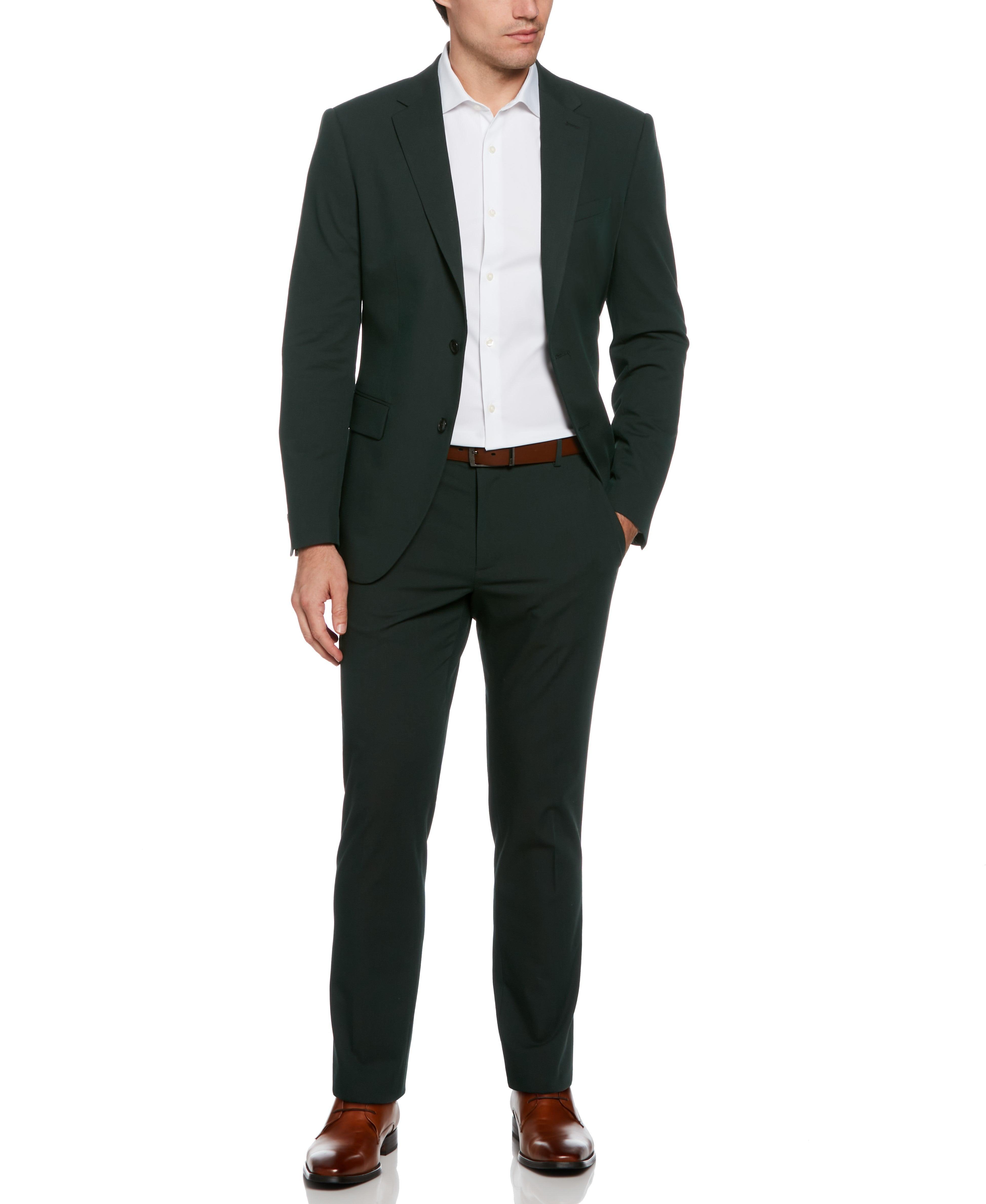 Perry Ellis Slim Fit Pine Louis Suit in Black for Men | Lyst