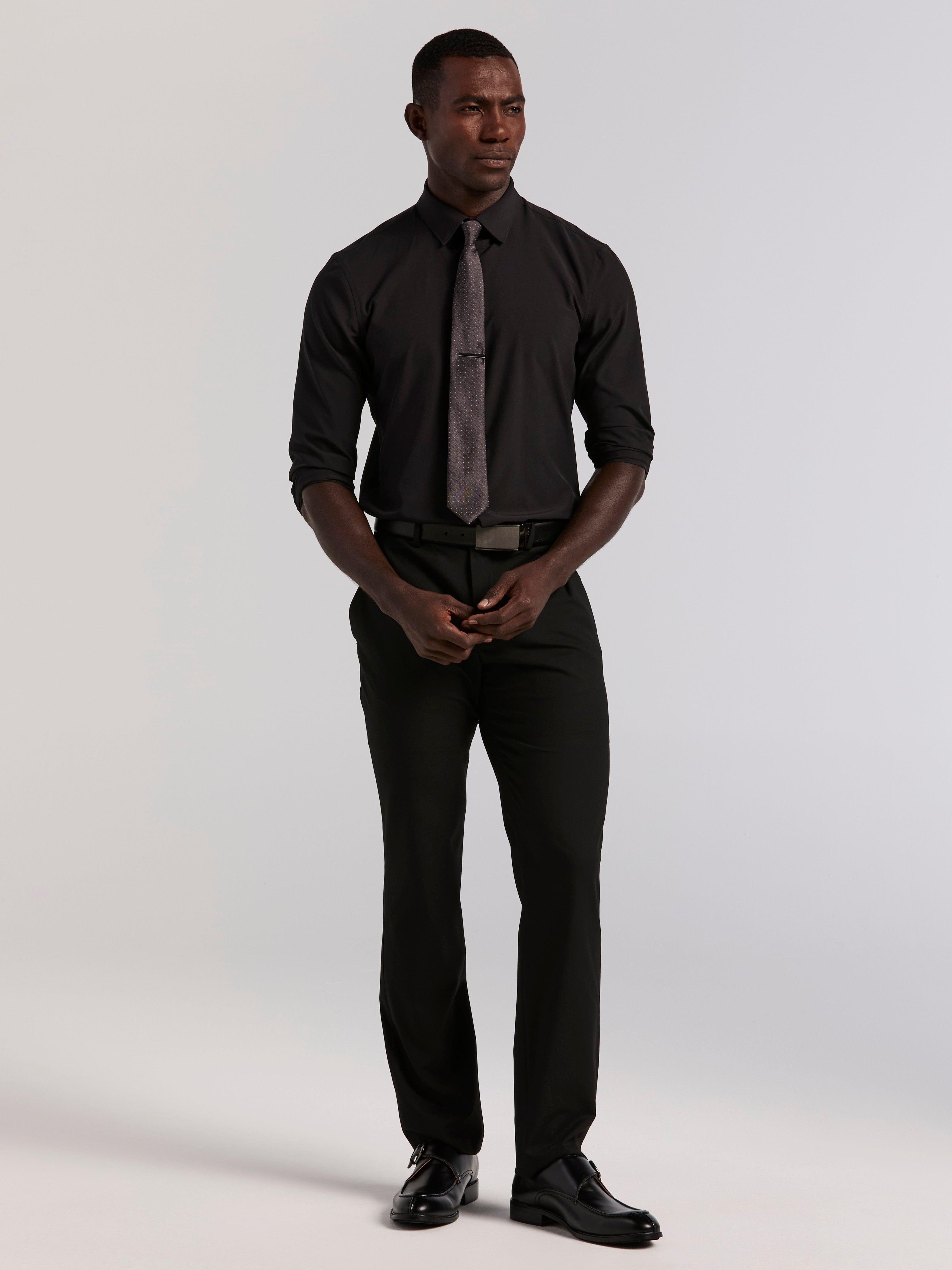perry ellis black dress shirt Amazon.com: Perry Ellis Men's Untucked Slim Fit Solid Long Sleeve Button-Down Stretch Shirt, Black, Small : Clothing, Shoes & Jewelry