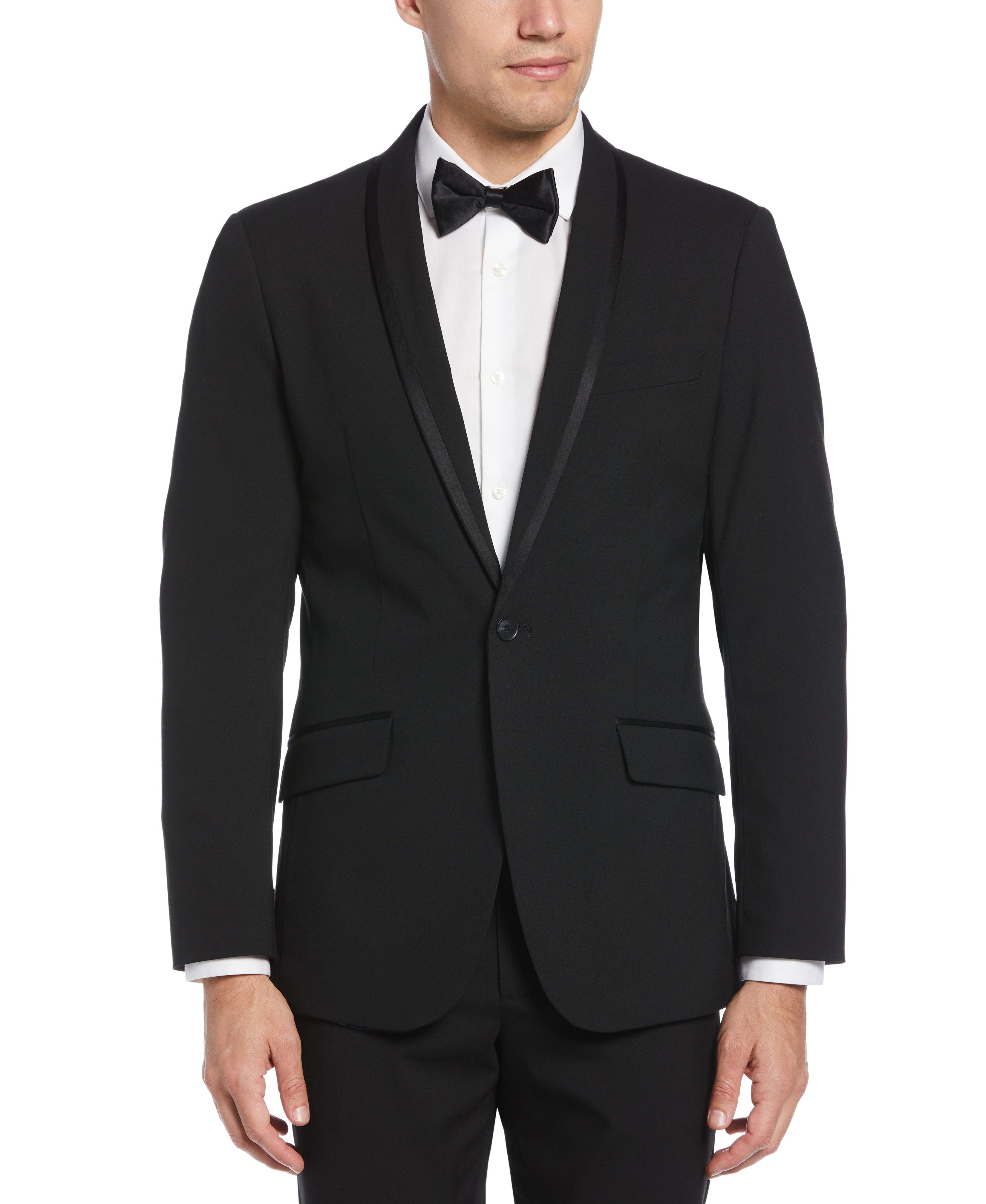 Perry Ellis Synthetic Very Slim Fit Tuxedo Jacket in Black for Men | Lyst