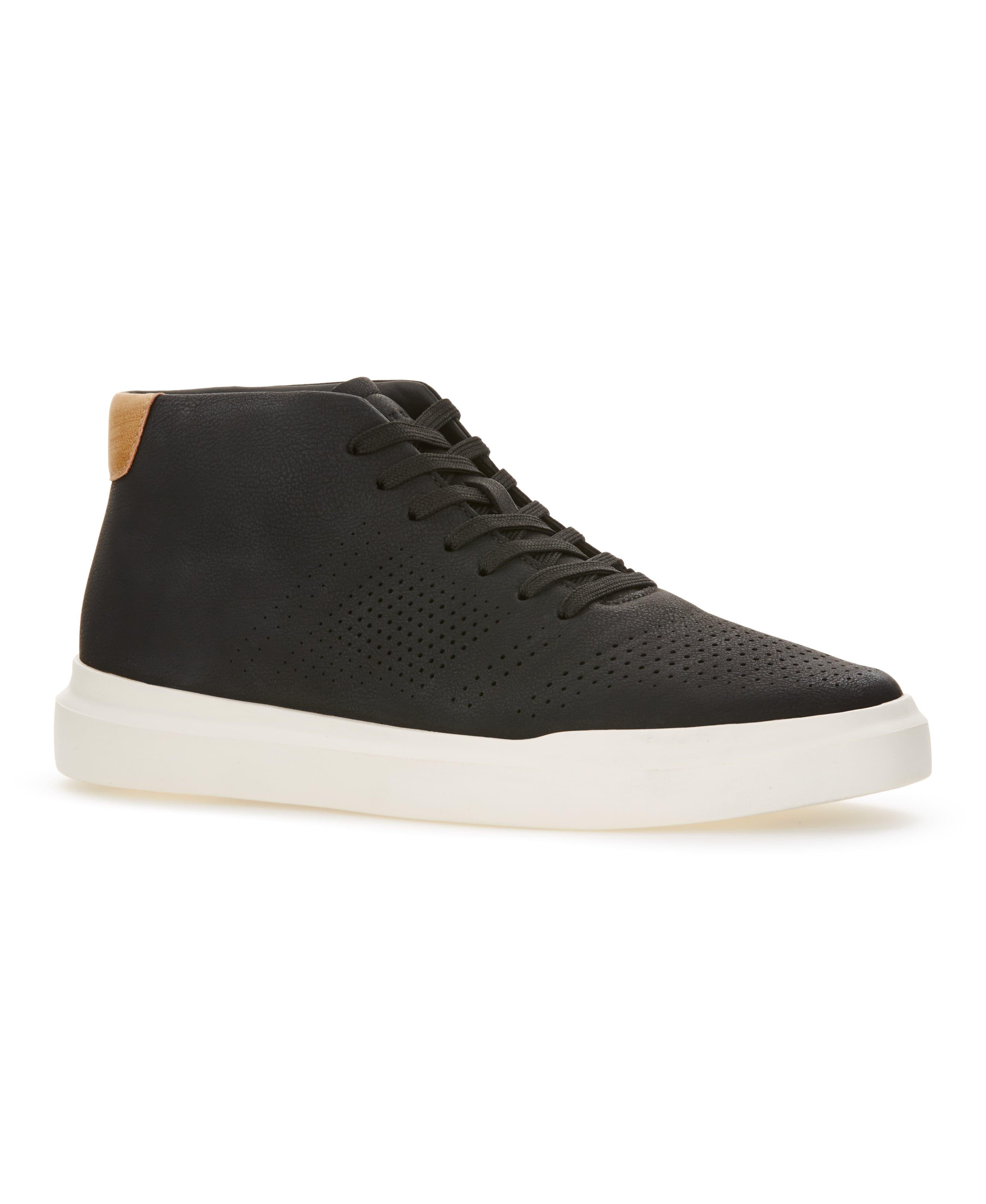 Perry Ellis Court Sport Mid Sneakers in Black for Men | Lyst