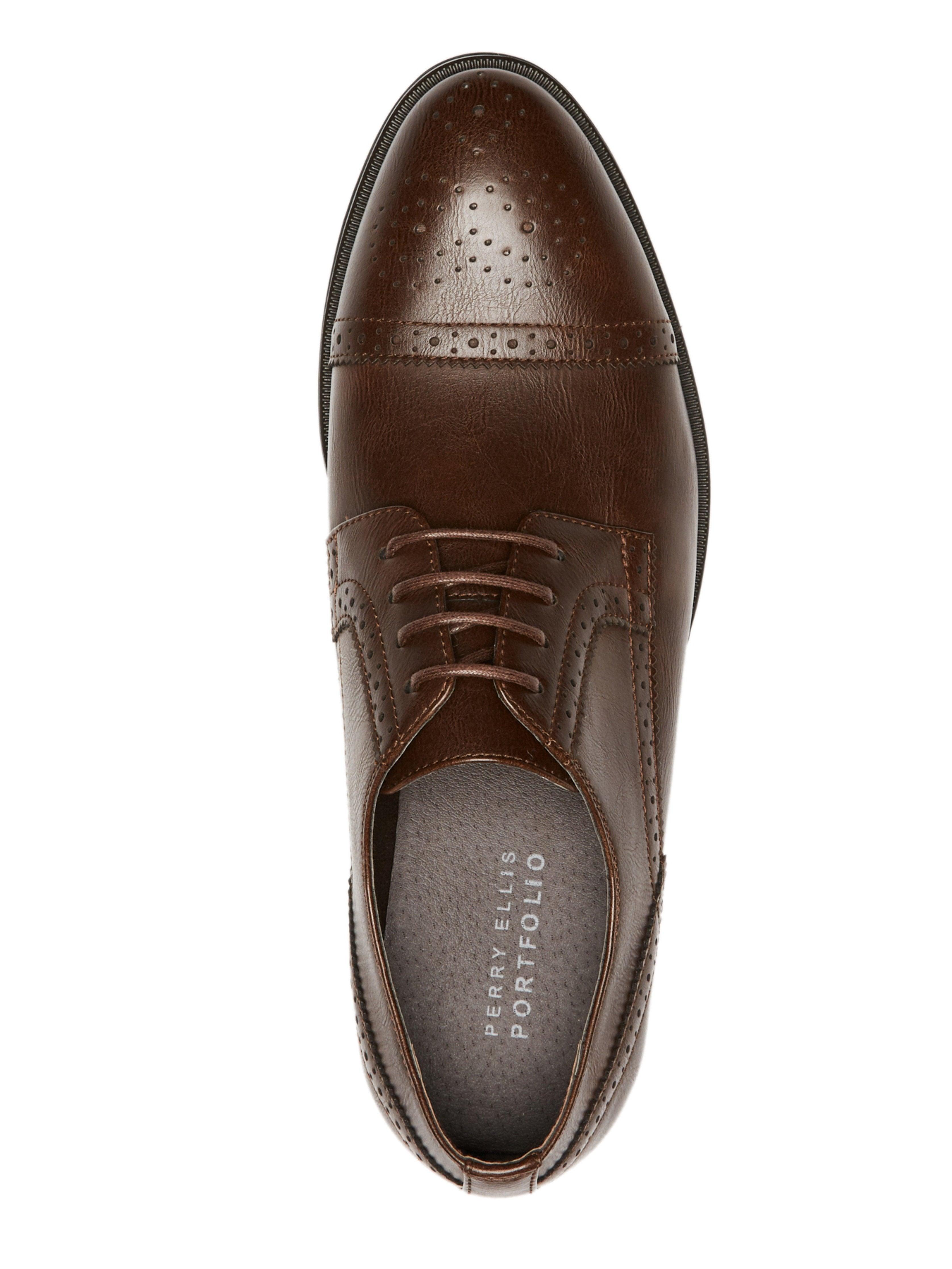 Perry Ellis Toby Dress Shoe in Brown 