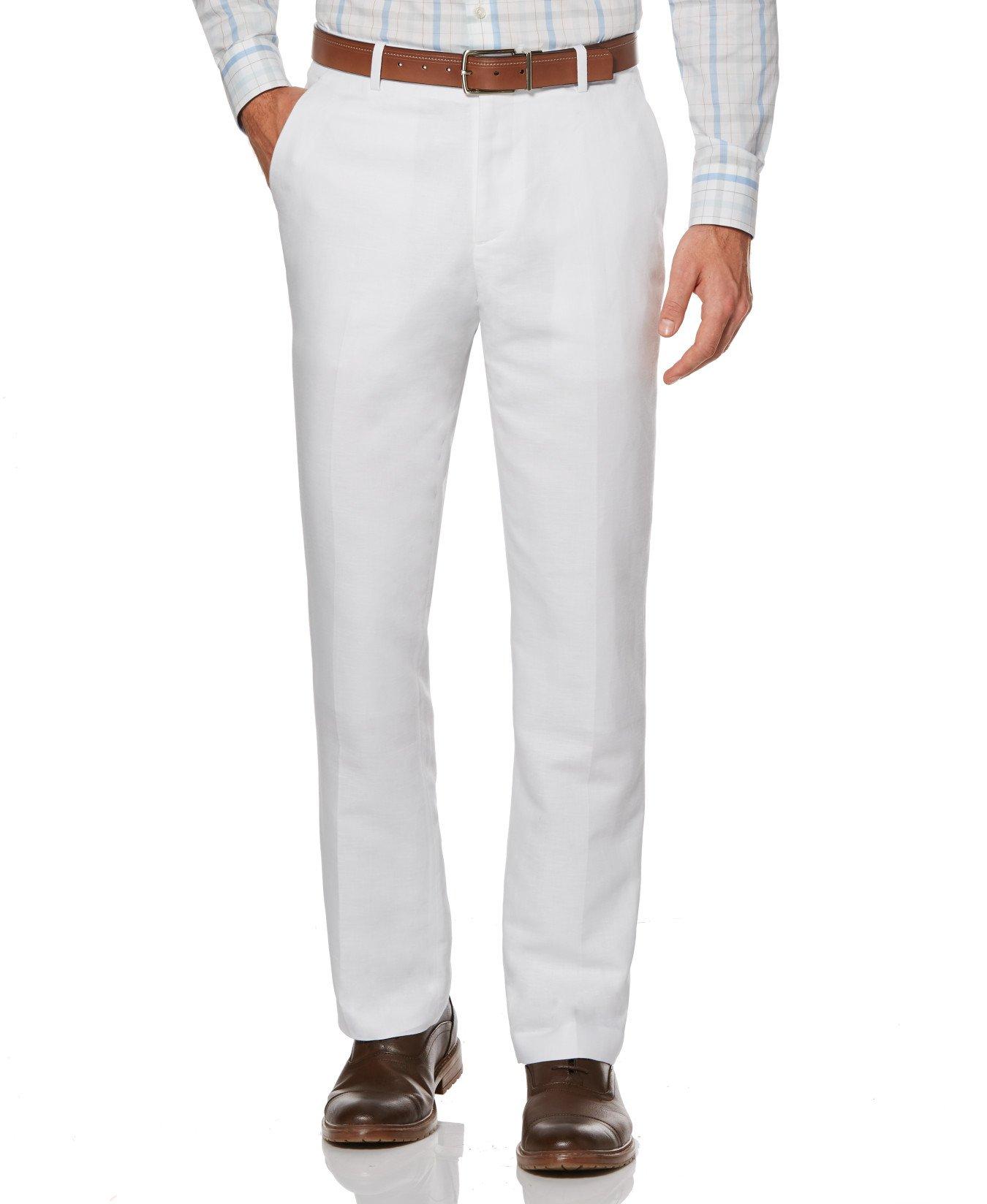 Perry Ellis Big & Tall Linen Twill Suit Pant in Bright White (White ...