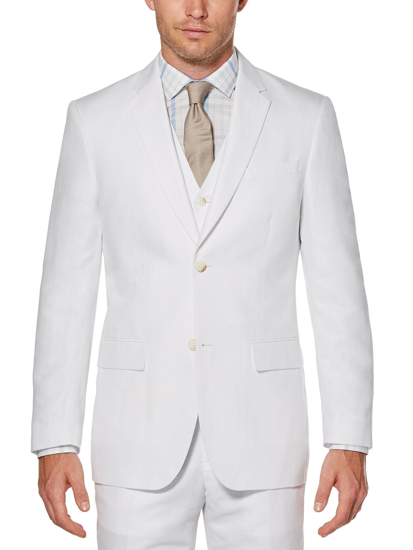 Perry Ellis Big & Tall Linen Twill Suit Jacket in White for Men - Lyst