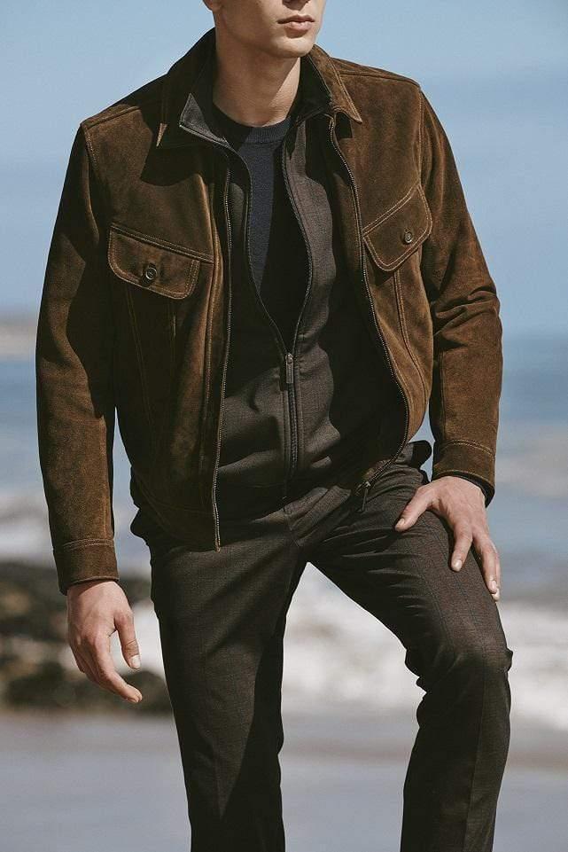 perry ellis suede jacket