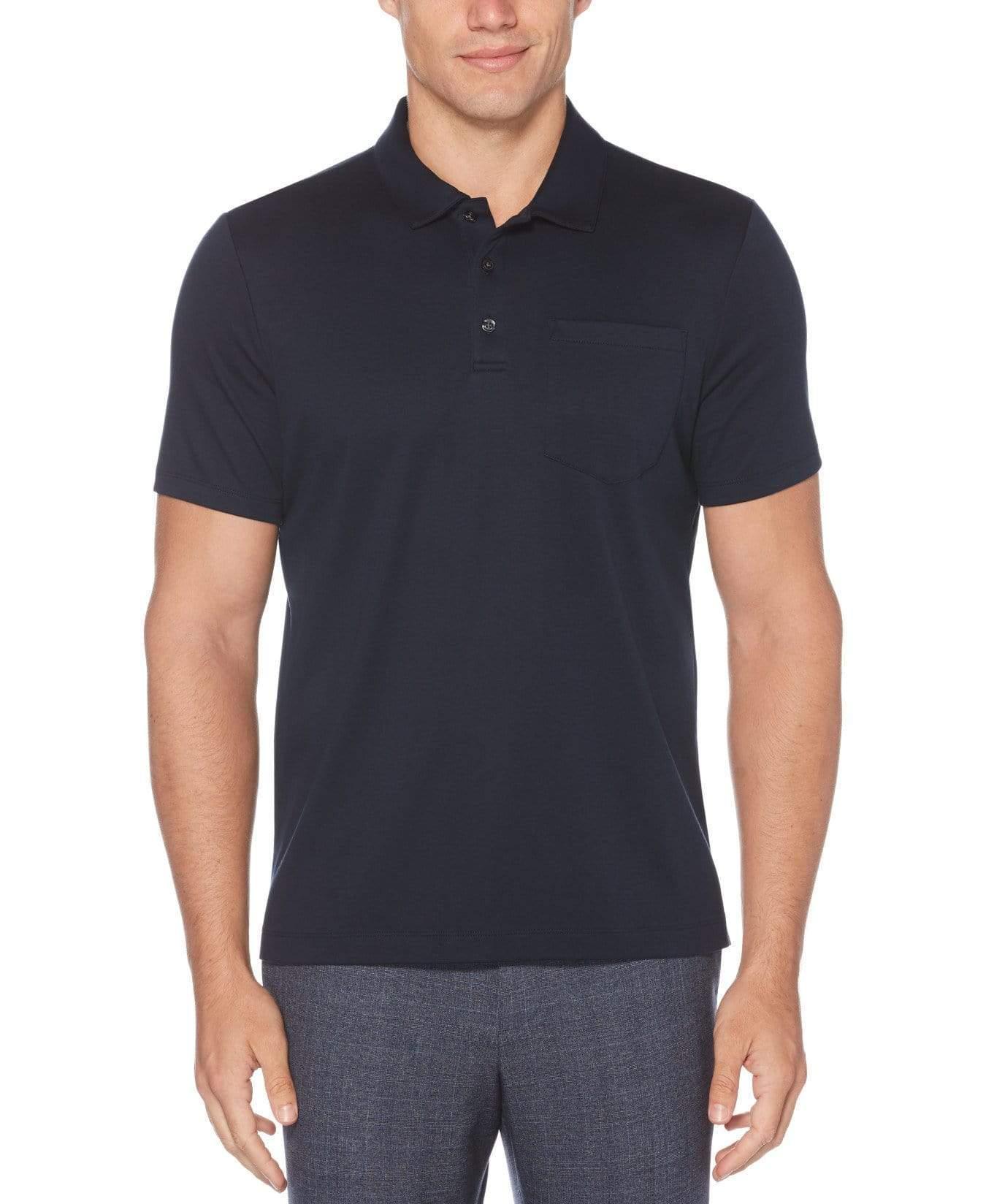 Perry Ellis Cotton Ultra Solid Polo in Dark Sapphire (Blue) for Men - Lyst