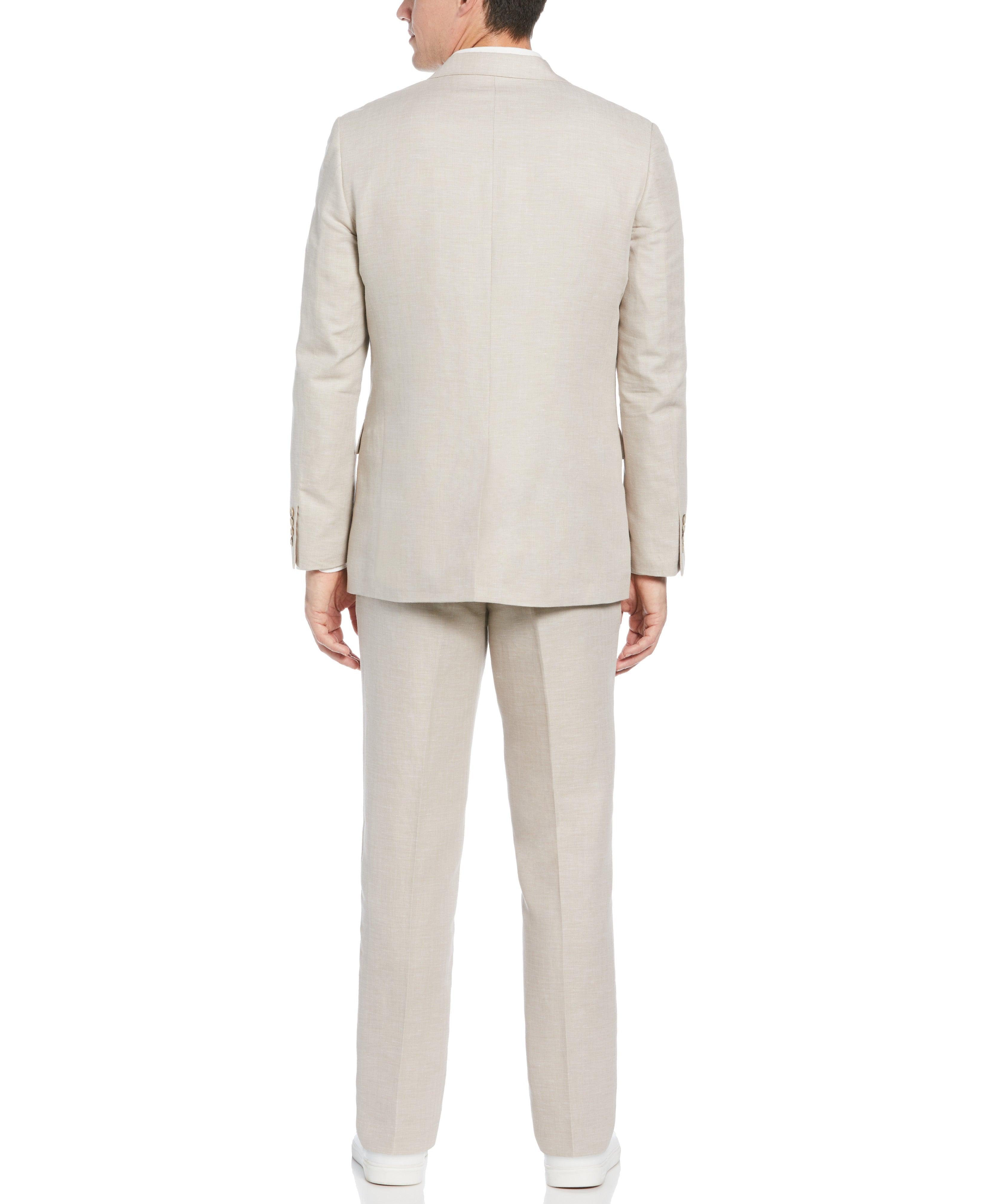 Perry Ellis Linen Blend Herringbone 
