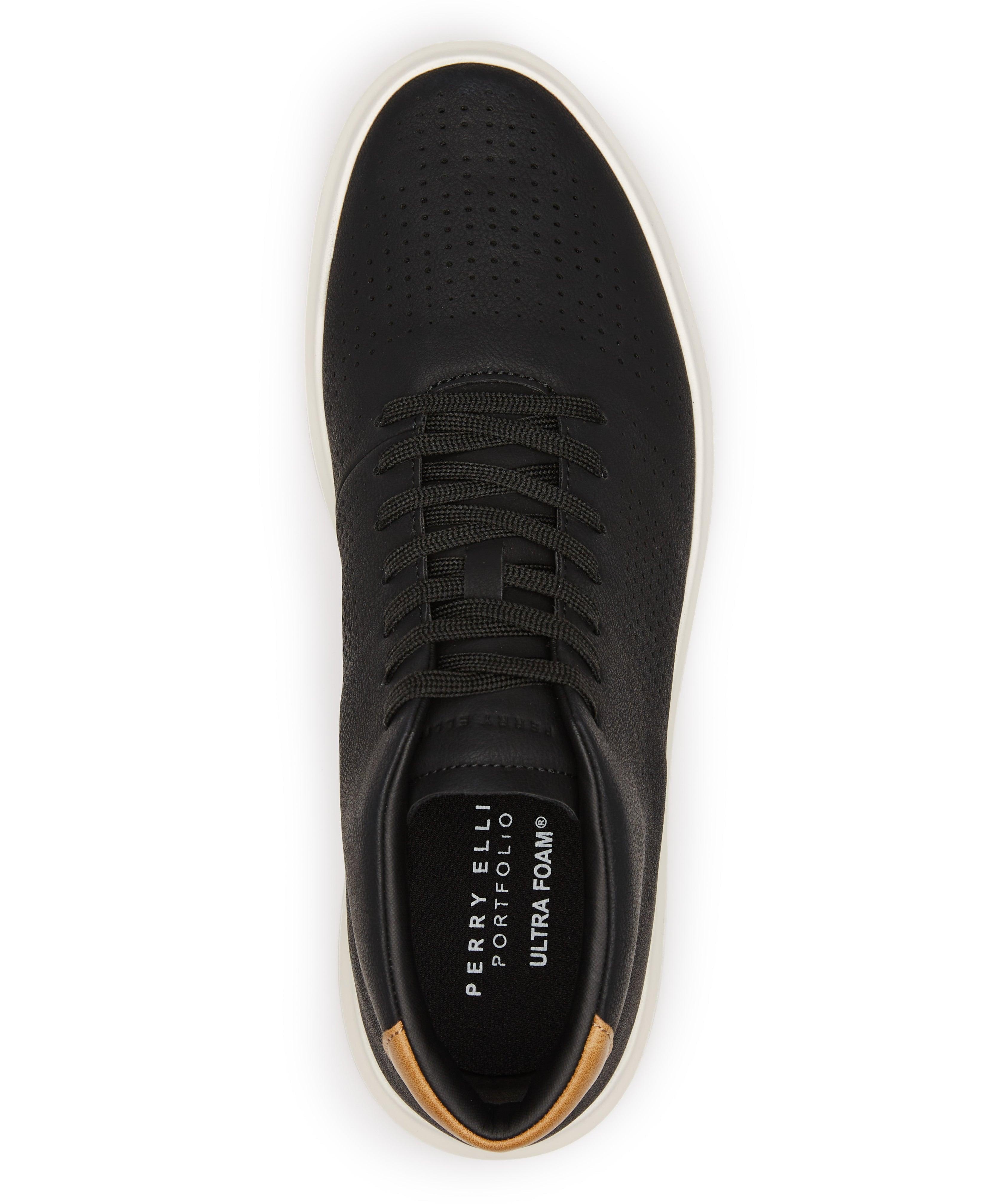 Perry Ellis Court Sport Mid Sneaker in Black for Men | Lyst