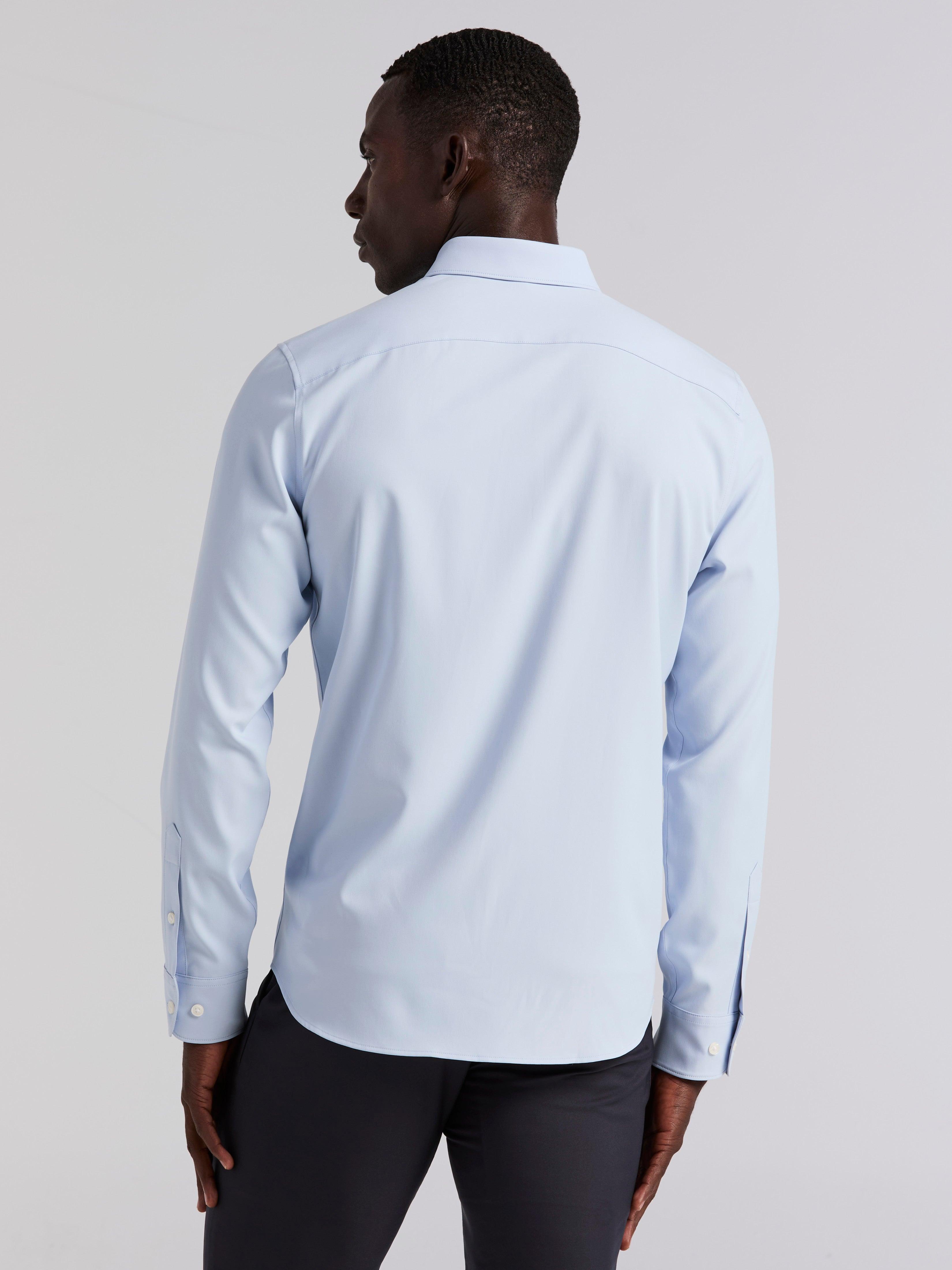 Perry Ellis Untucked Total Stretch Slim Fit Shirt in White for Men | Lyst