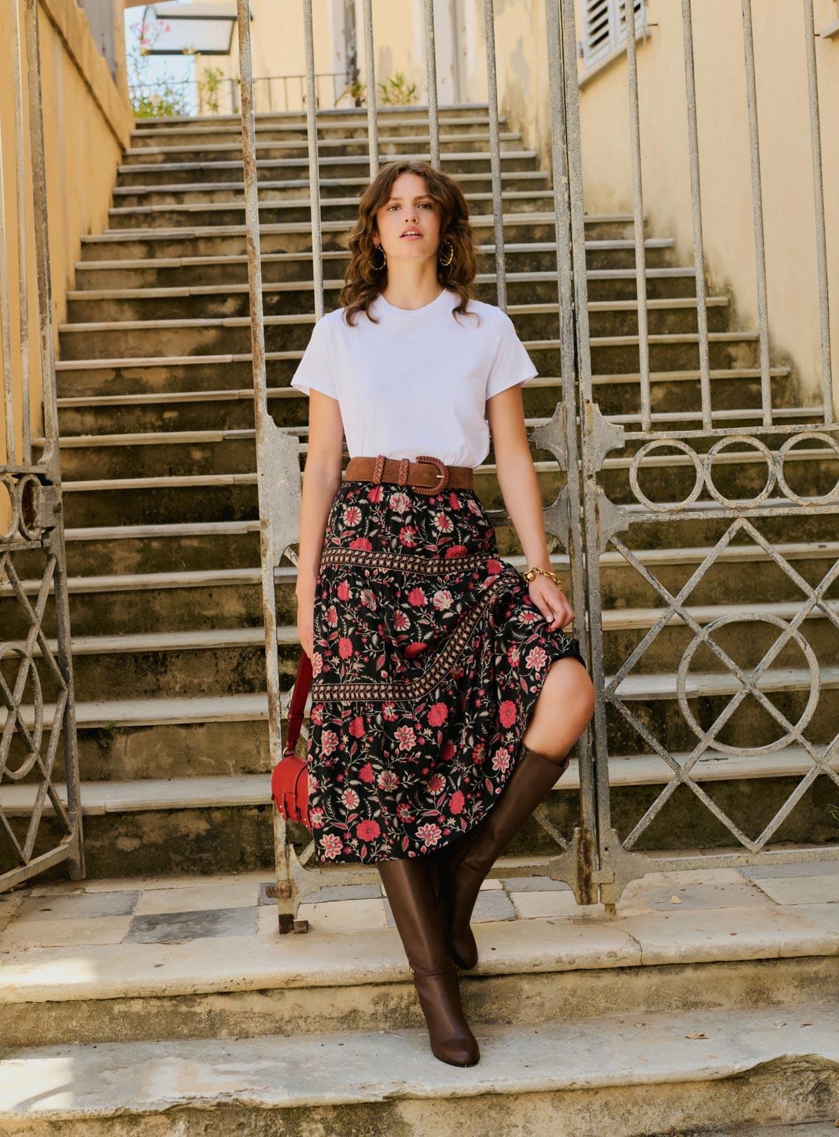 Jupes mi-longues Métallisé pour femme Lyst