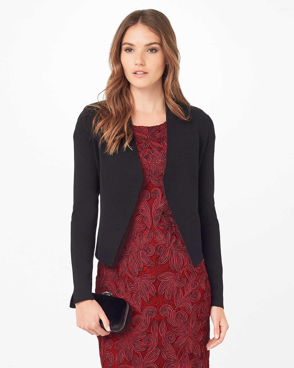 smart black cardigan