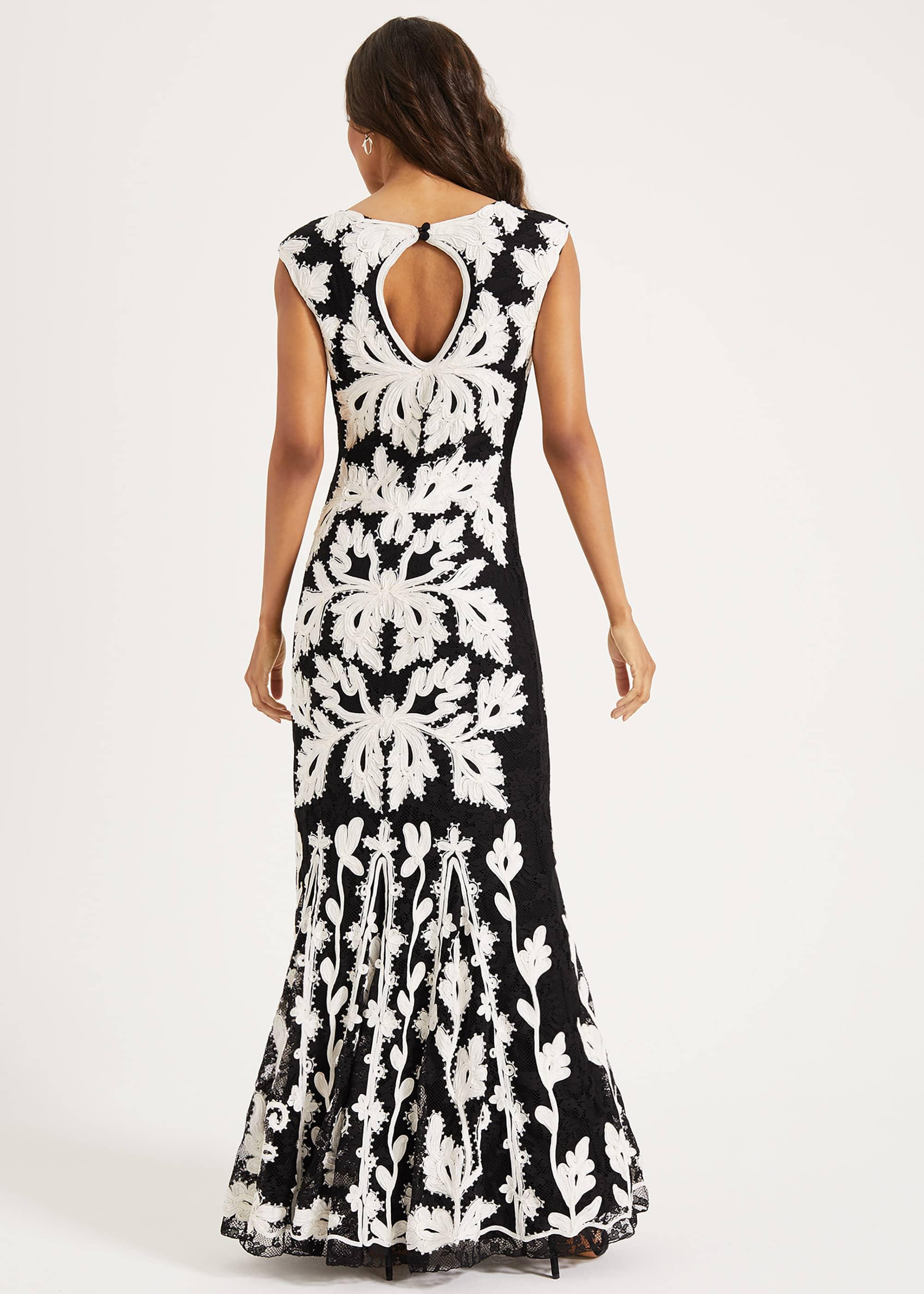 Phase Eight Paige Tapework Dress in Black | Lyst UK