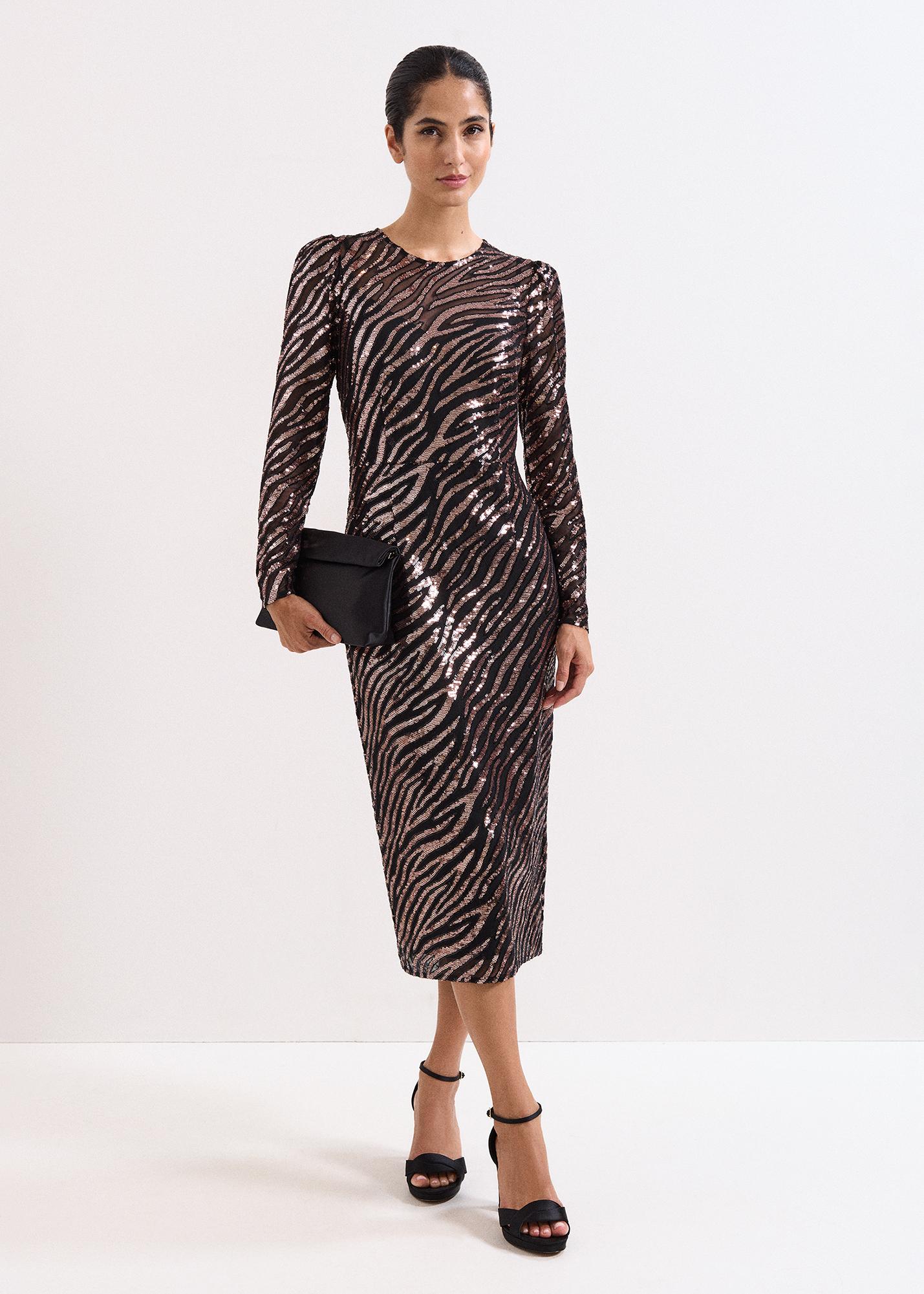 phase eight black sequin dress Phase Eight Odette Black Sequin Mini Dress Black Size 8