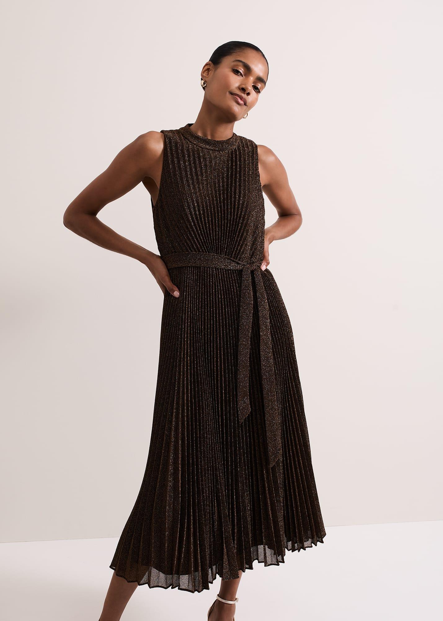 Phase Eight s Simara Sparkle Pleat Dress in Black Lyst UK