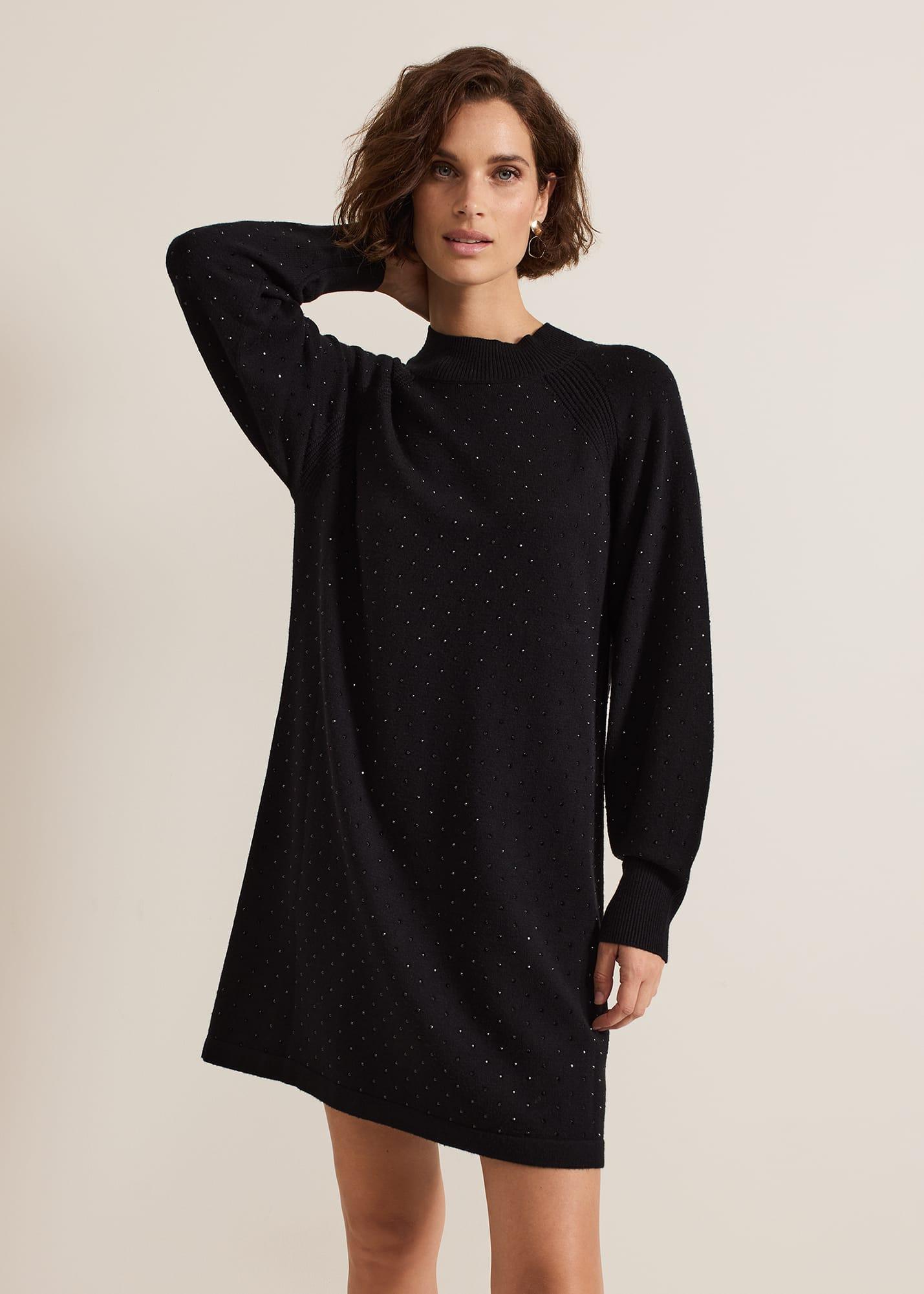Phase Eight s Tala Black Short Hotfix Dress Lyst UK