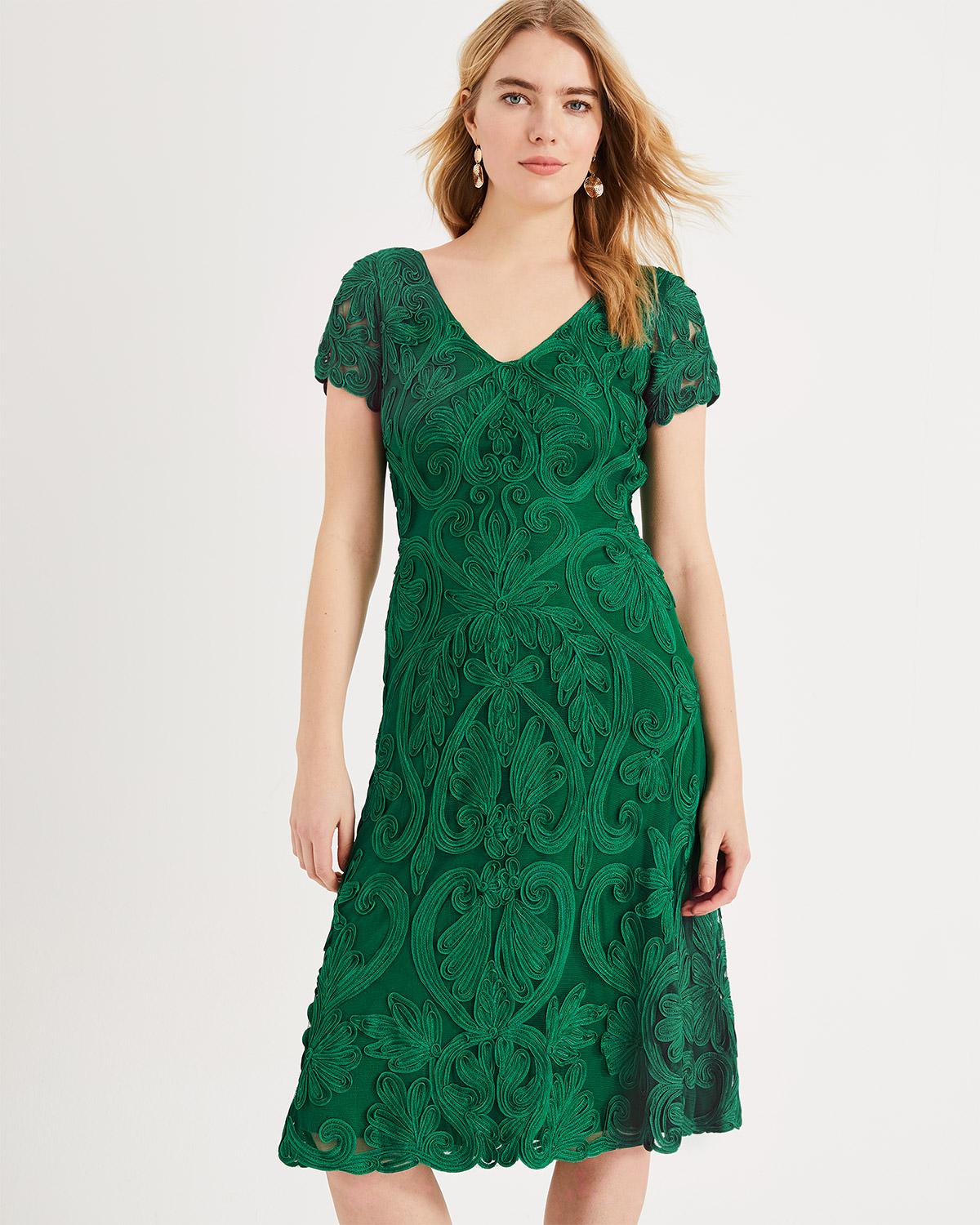 Lyst - Phase Eight Green Kady Tapework Dress in Green