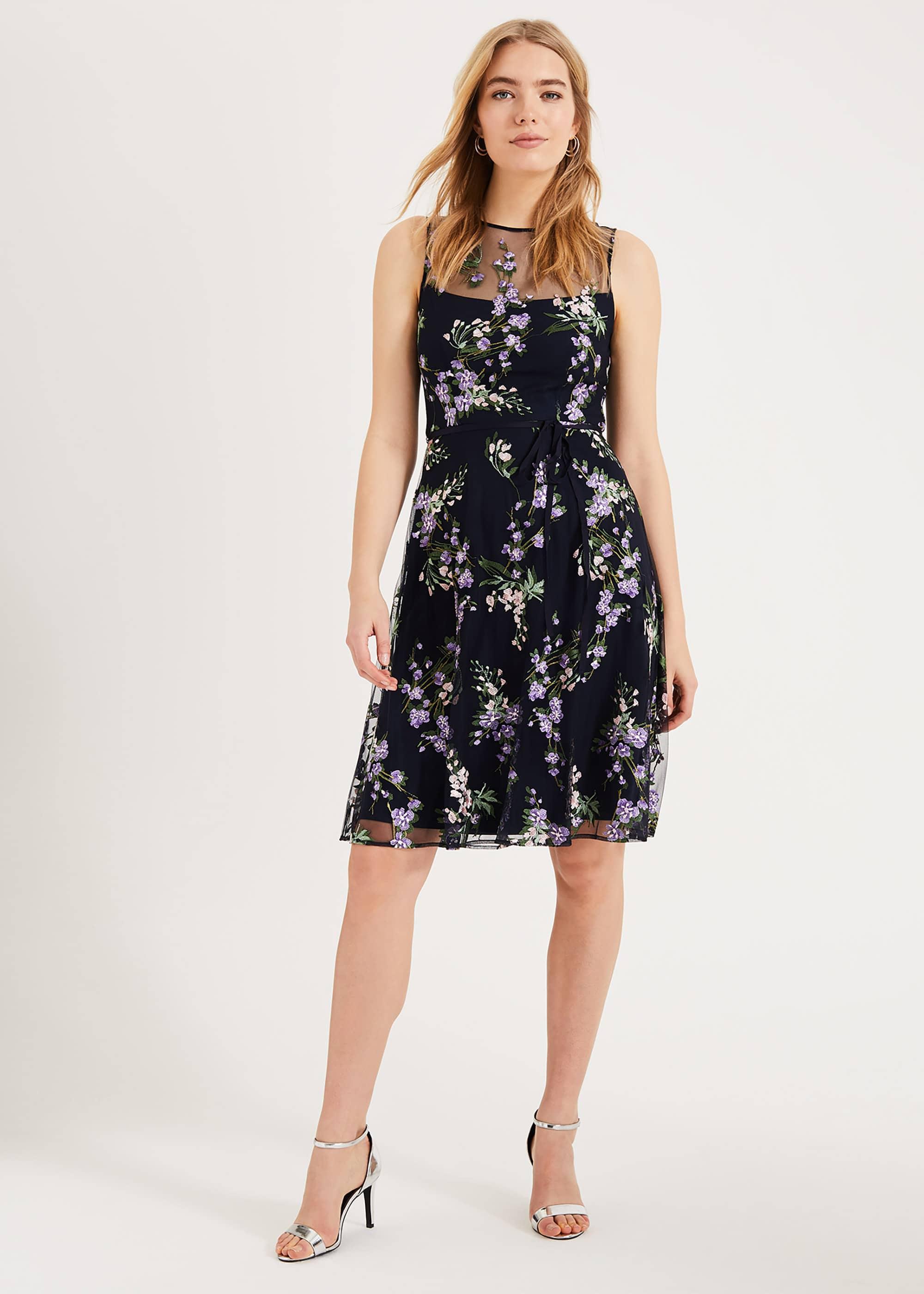 phase eight teodora embroidered dress