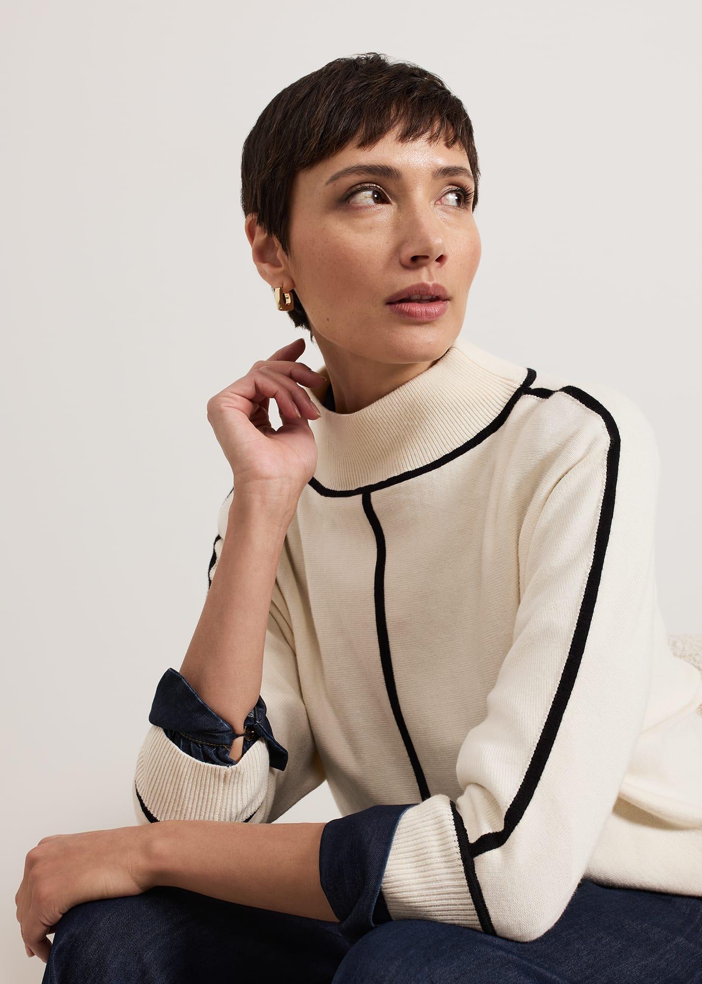 フェイズ エイト Phase Eight Nellie Ripple Pullover （Ivory） フェイズ エイト Phase Eight Nellie Ripple Pullover （Ivory