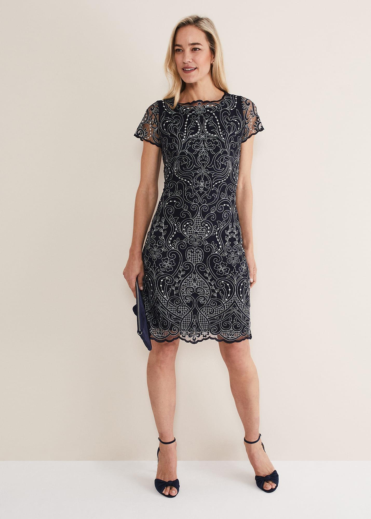 Lizzy shop embroidered dress