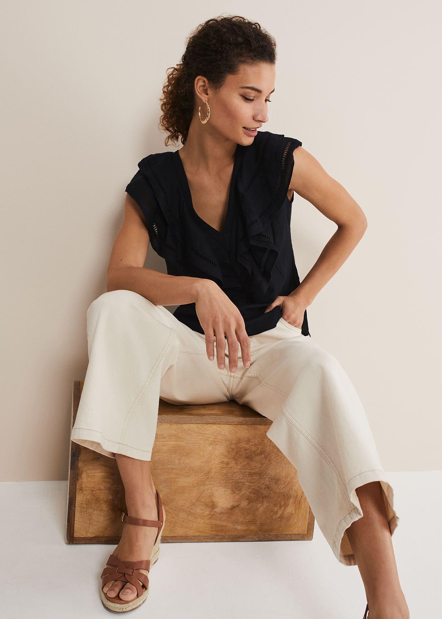avanna linen blouse phase eight