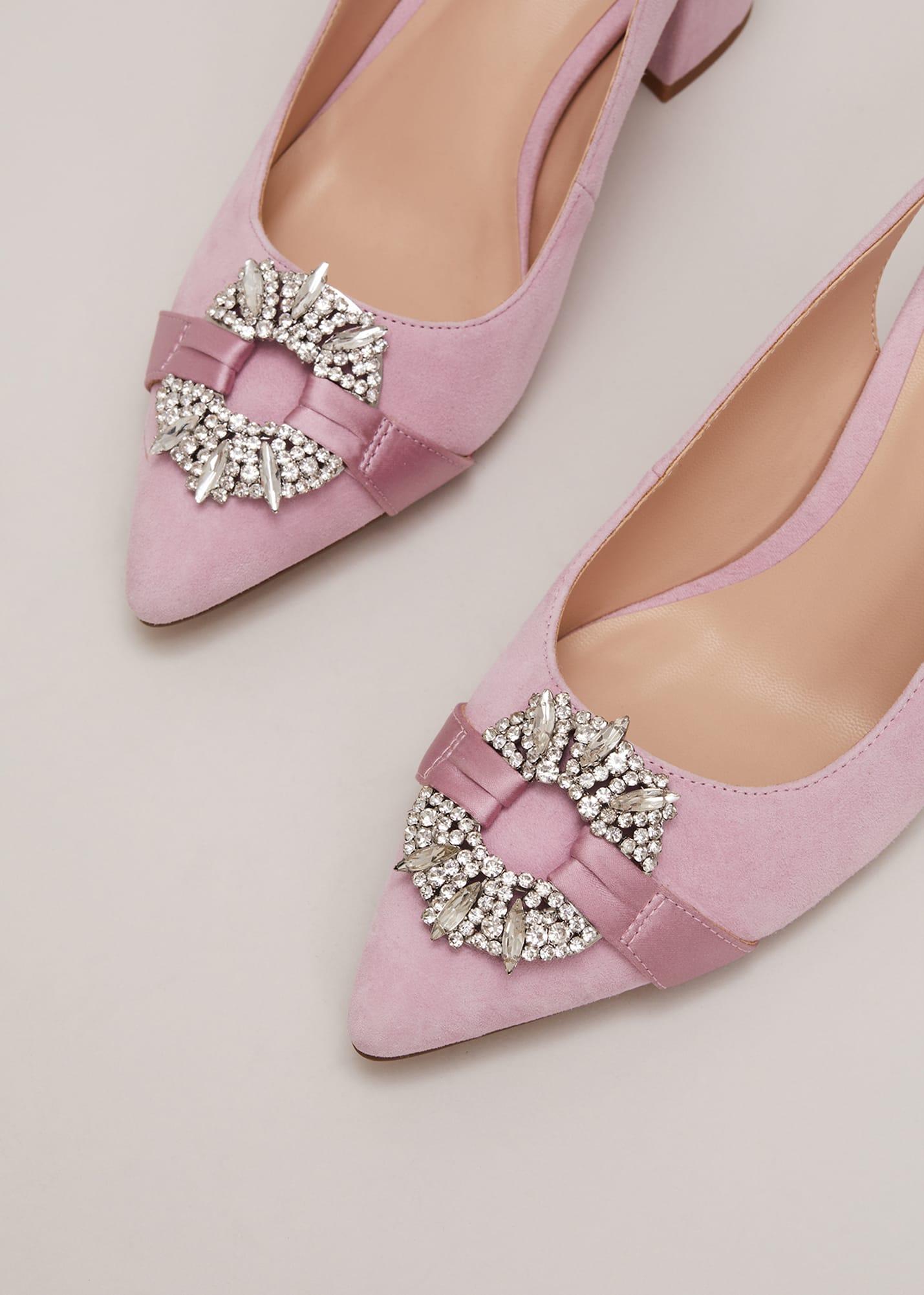 Phase Eight s Embellished Block Heel Shoes in Pink Lyst UK