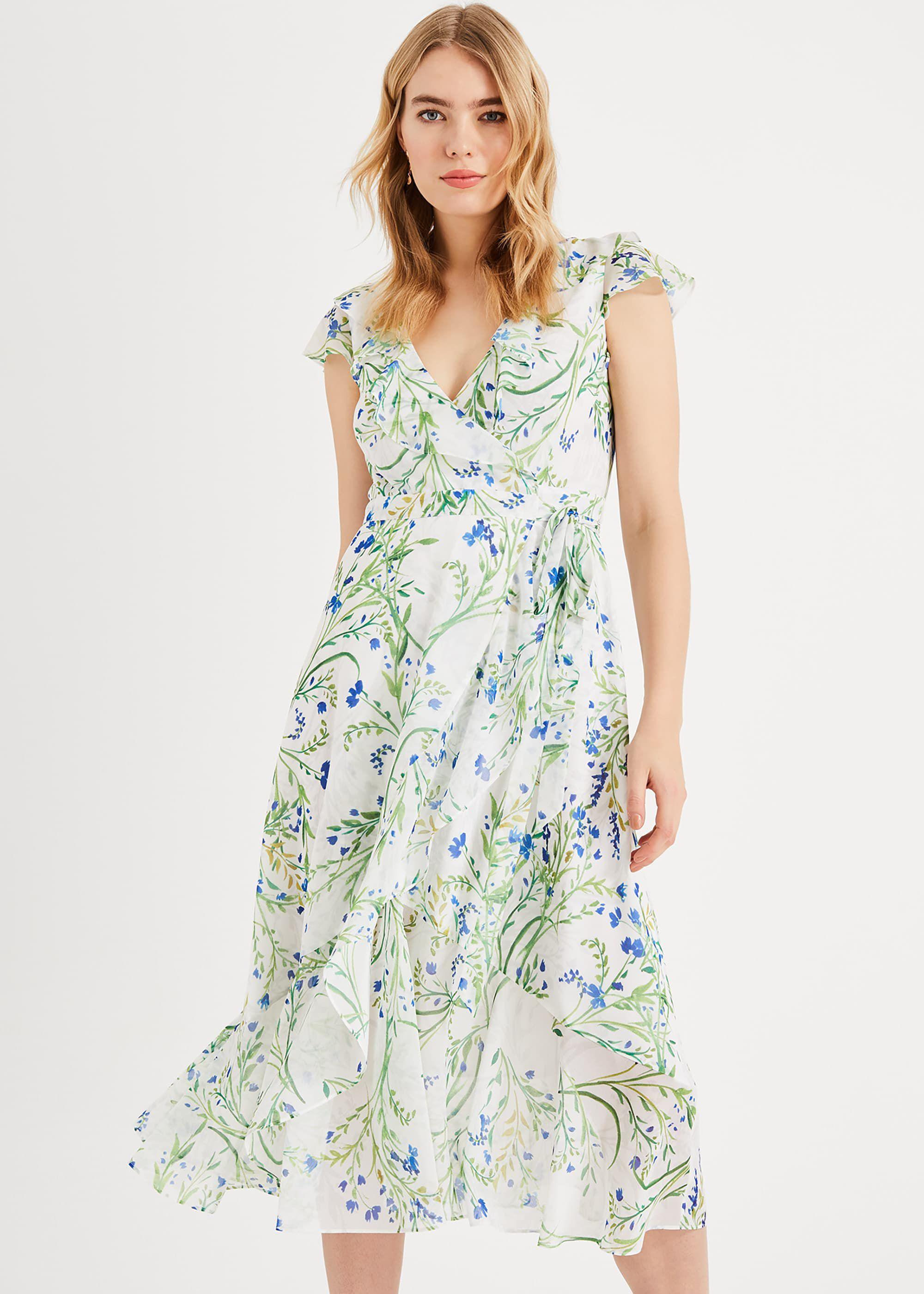 phase eight floral wrap dress
