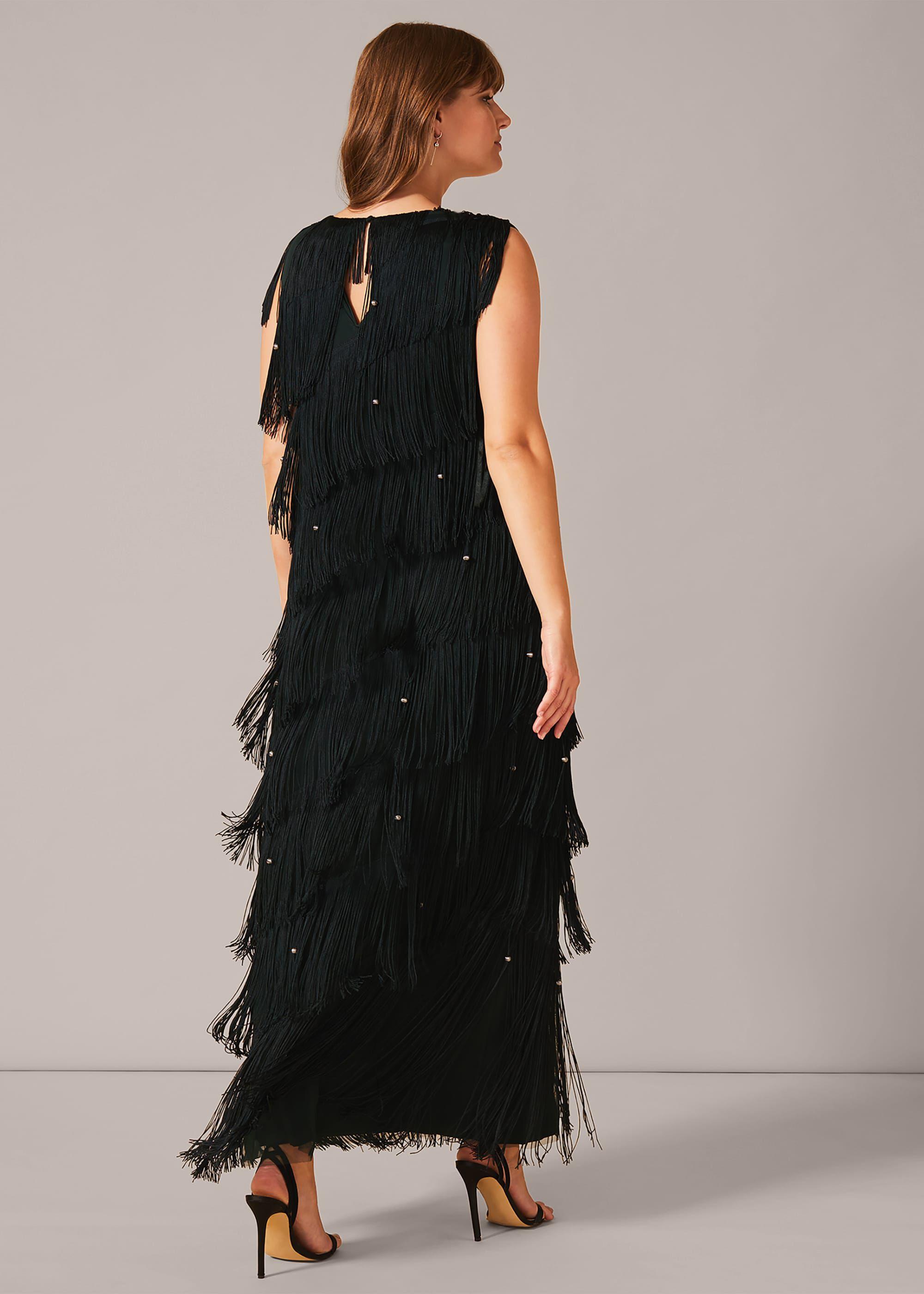 Studio 8 Sizes 1626 Pine Siena Fringe Maxi Dress in Black Lyst