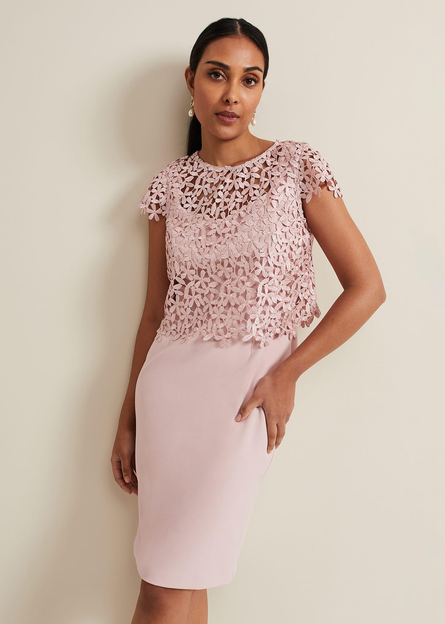 chinese dress ladies Daisy Maiden Midi Dress (Beige/Lilac) M