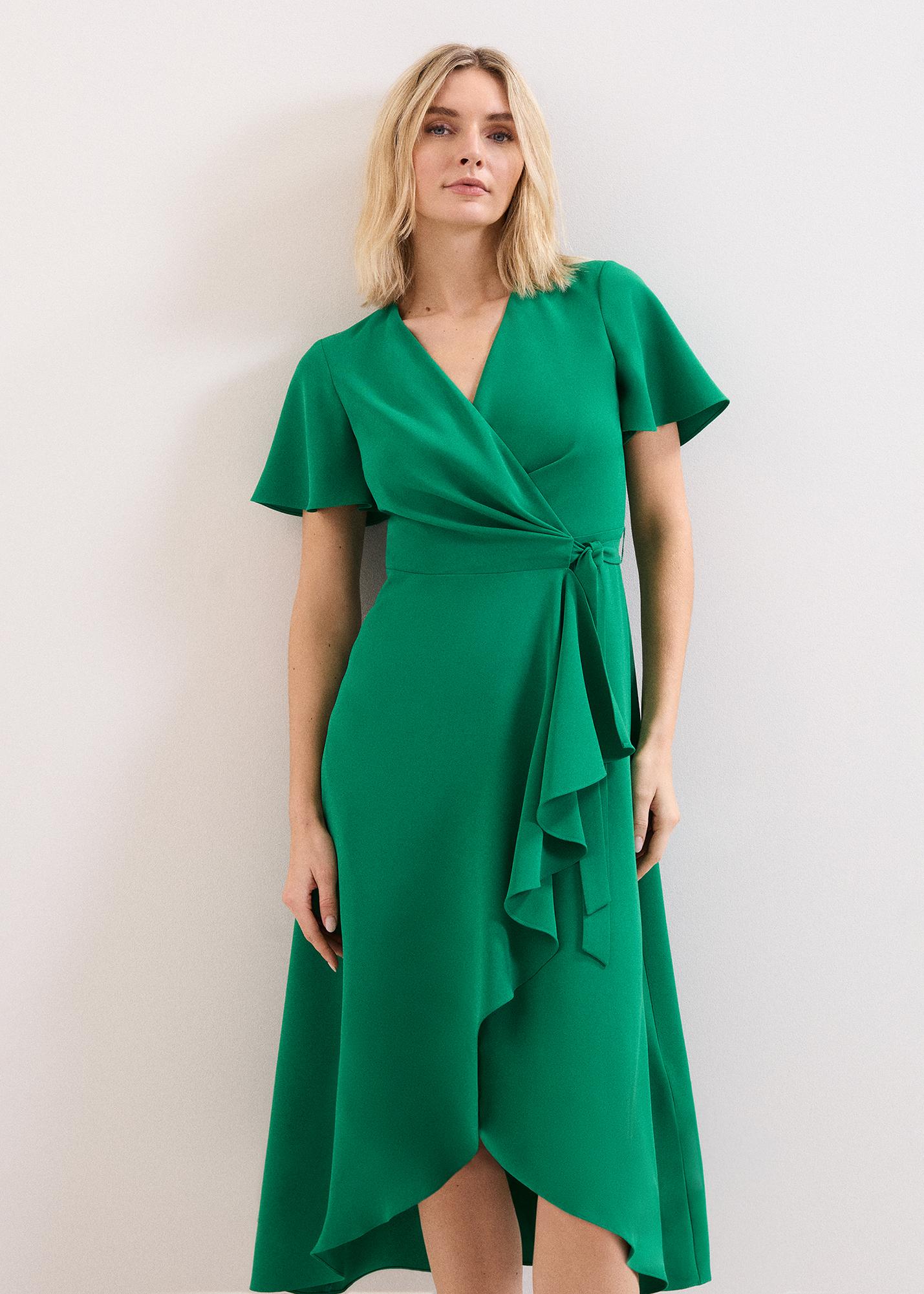 phase 8 green dress Hallie Midi Dress