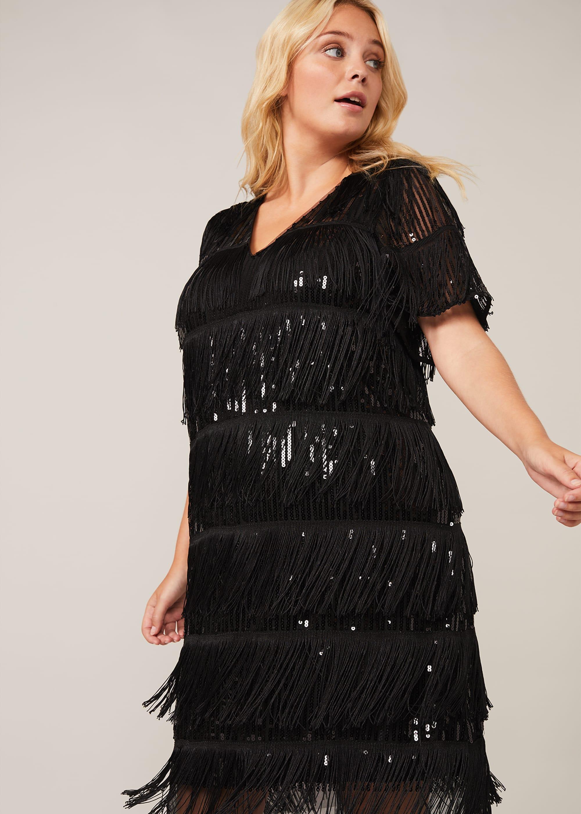 Farina Sequin Fringe Dress 