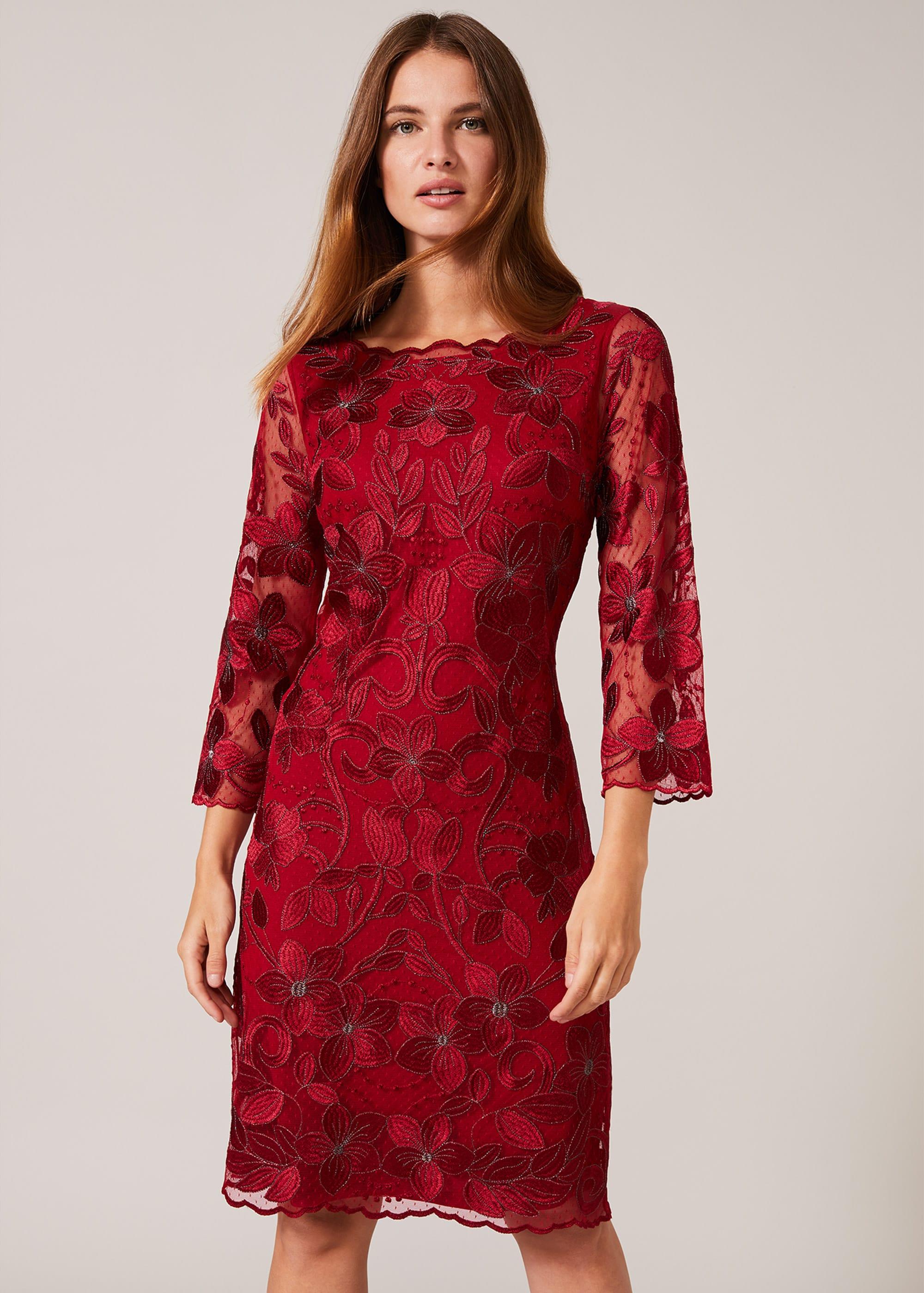 phase eight felice embroidered dress