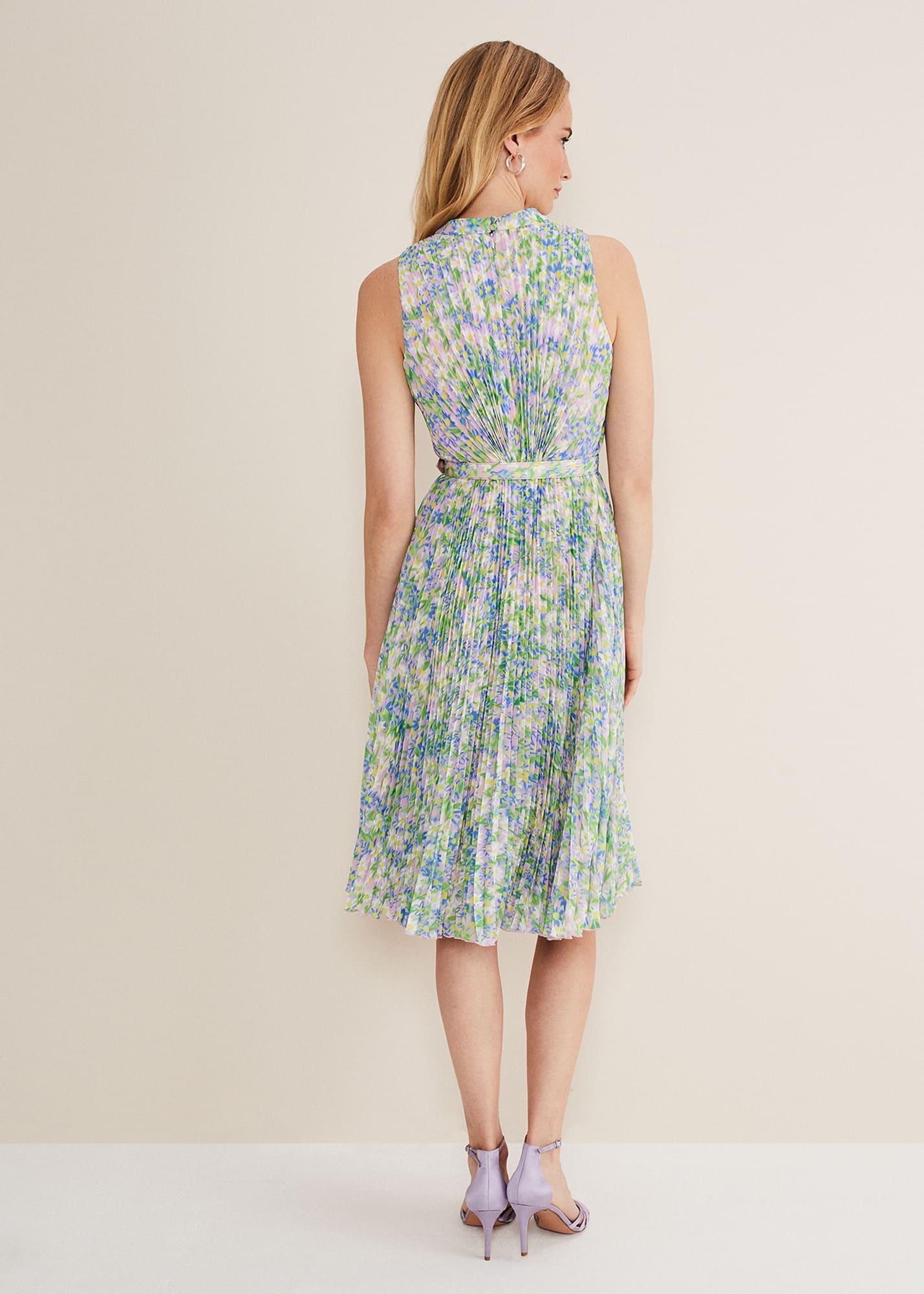 Warehouse daisy ruffle midi dress sale