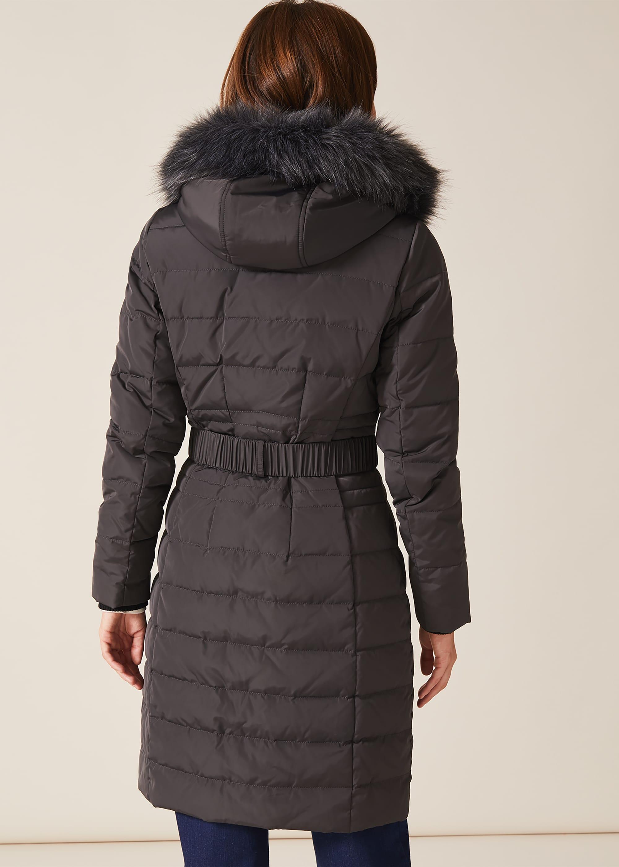 Womens Clothing Coats Parka coats Phase Eight s Leona Long Puffer Coat in Grey Grey 