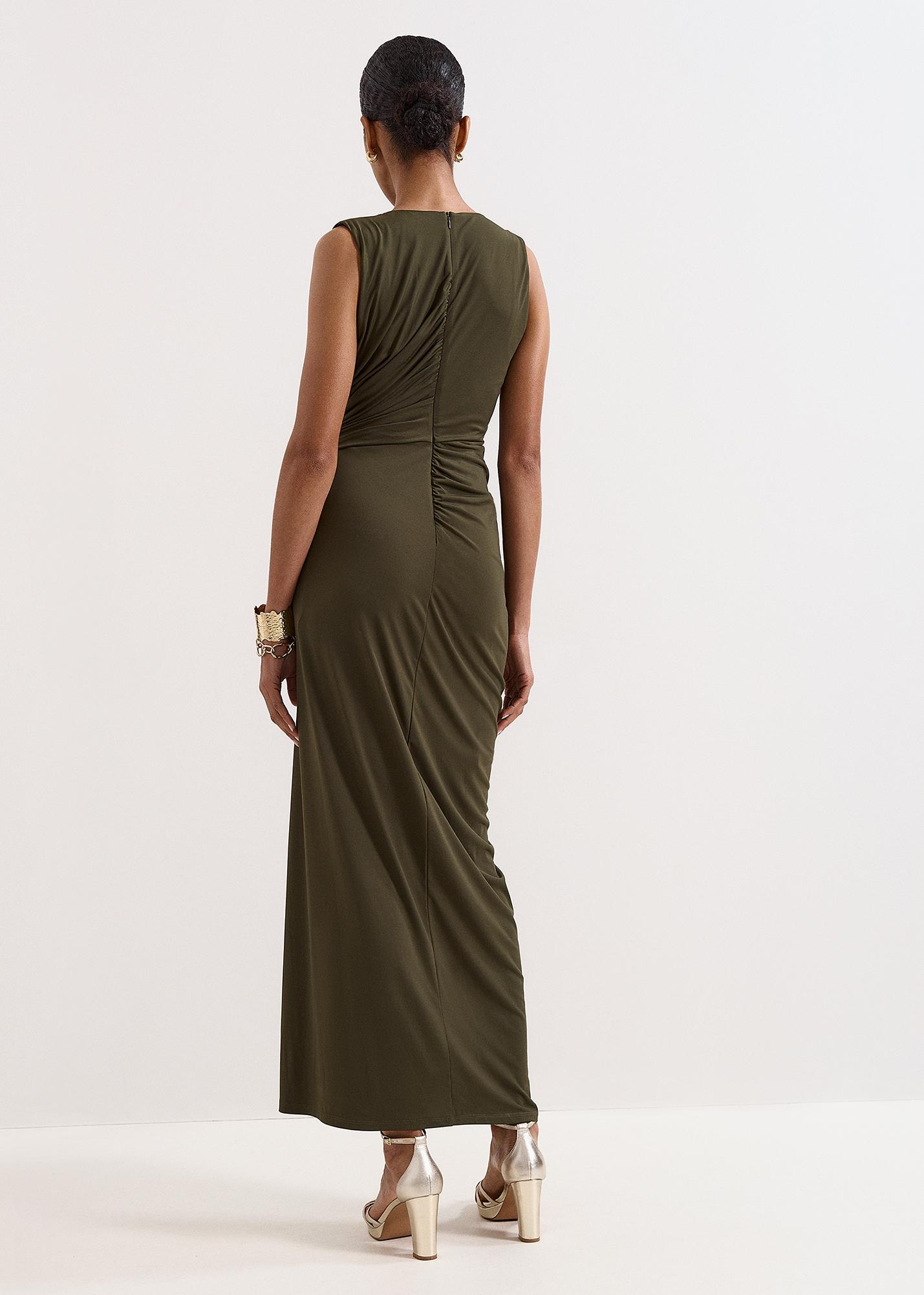 midi slip dress with lace Lace Trim Midi Slip Dress | Modern Satin Elegance main image 0