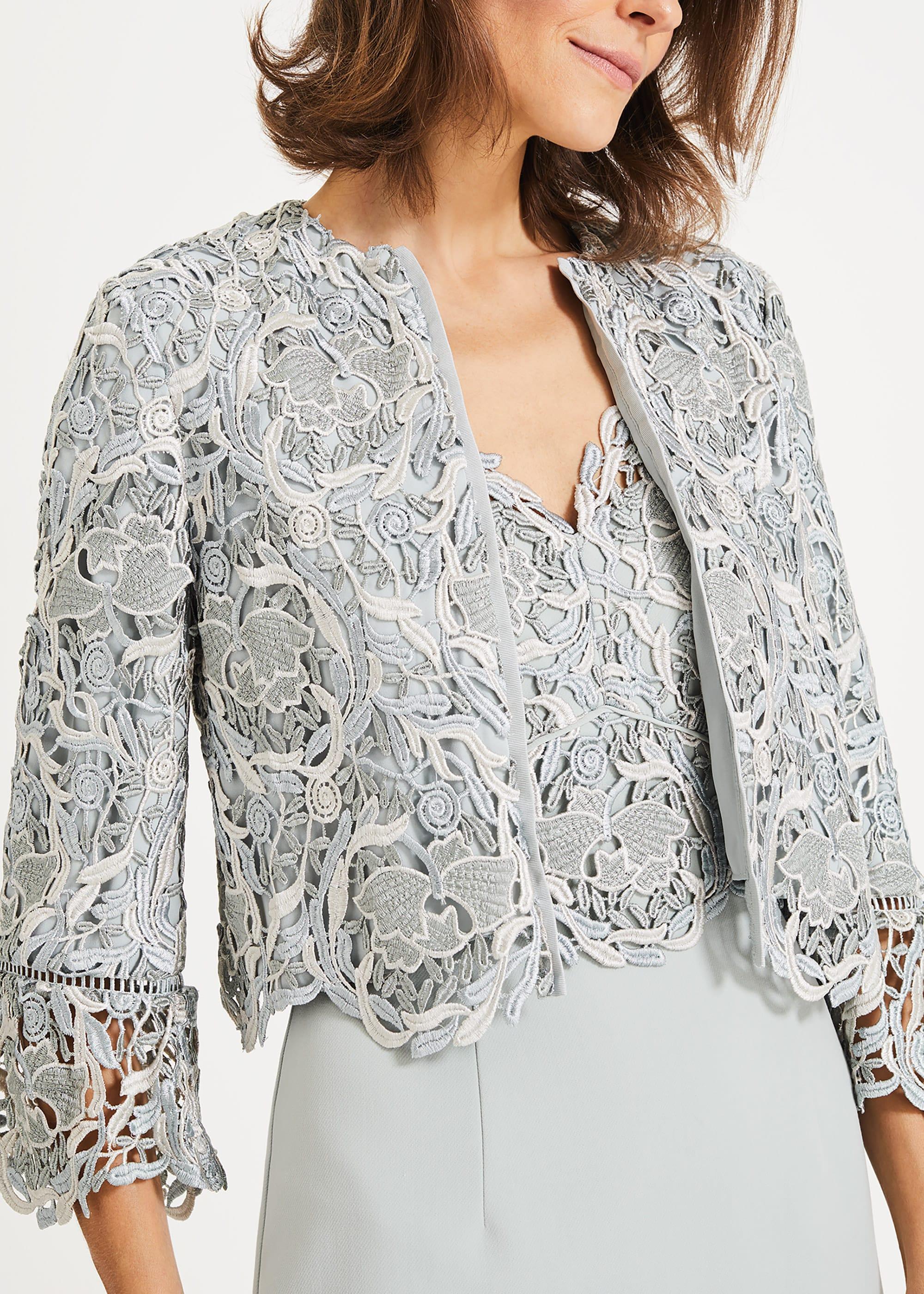 gray lace jacket