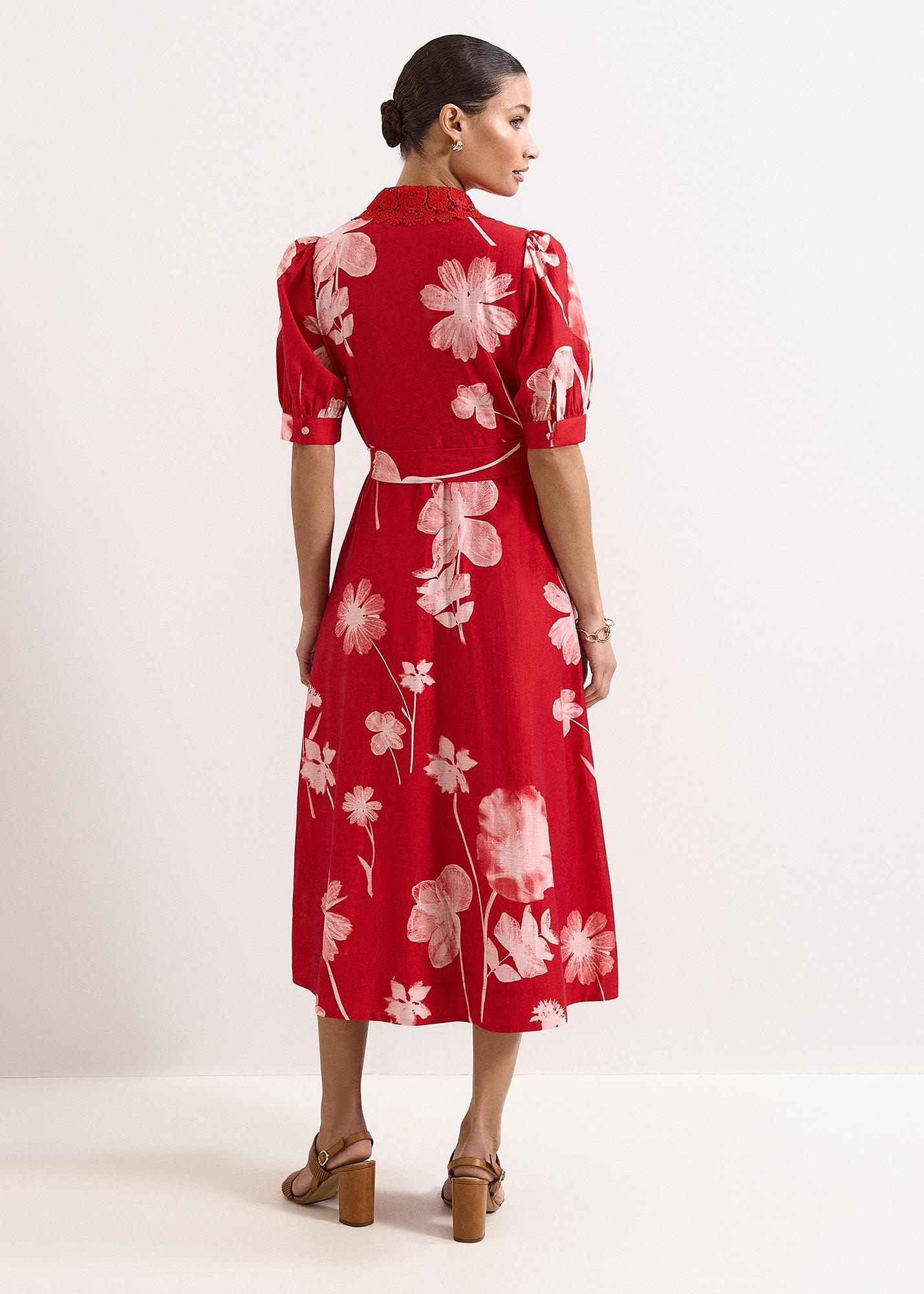 phase eight red poppy dress Phase Eight Delphine Floral Dress in Red