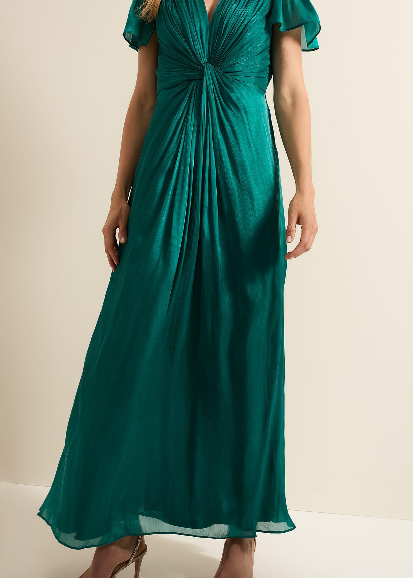 Phase Eight s Abbey Green Satin Maxi Dress Lyst UK