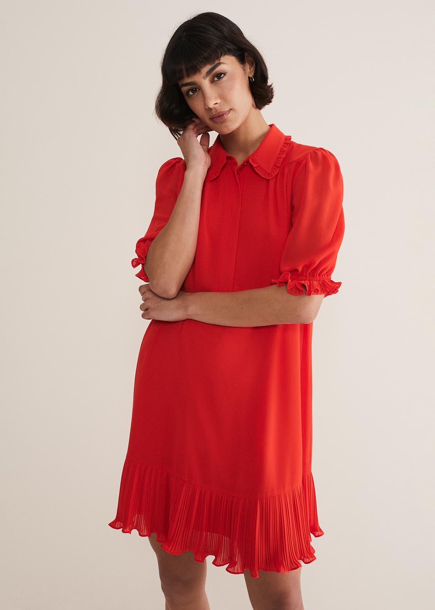 Phase Eight s April Chiffon Mini Dress in Red Lyst UK