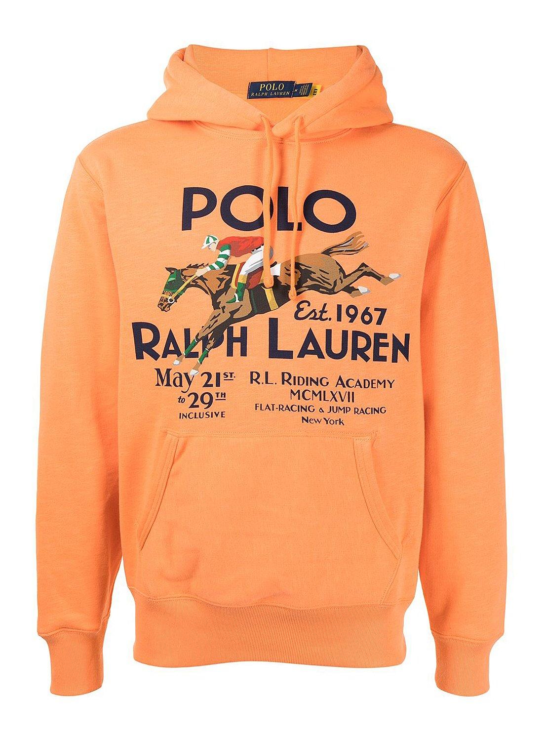 Polo Ralph Lauren Polo Horse Hoodie in Orange for Men | Lyst