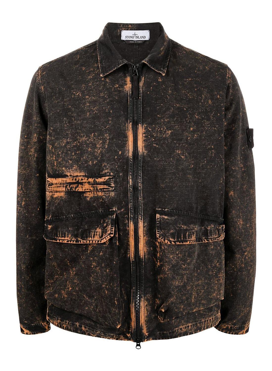 Stone Island Cotton Ripstop Off-dye Ovd Garment Dyed Overshirt in Black for  Men | Lyst