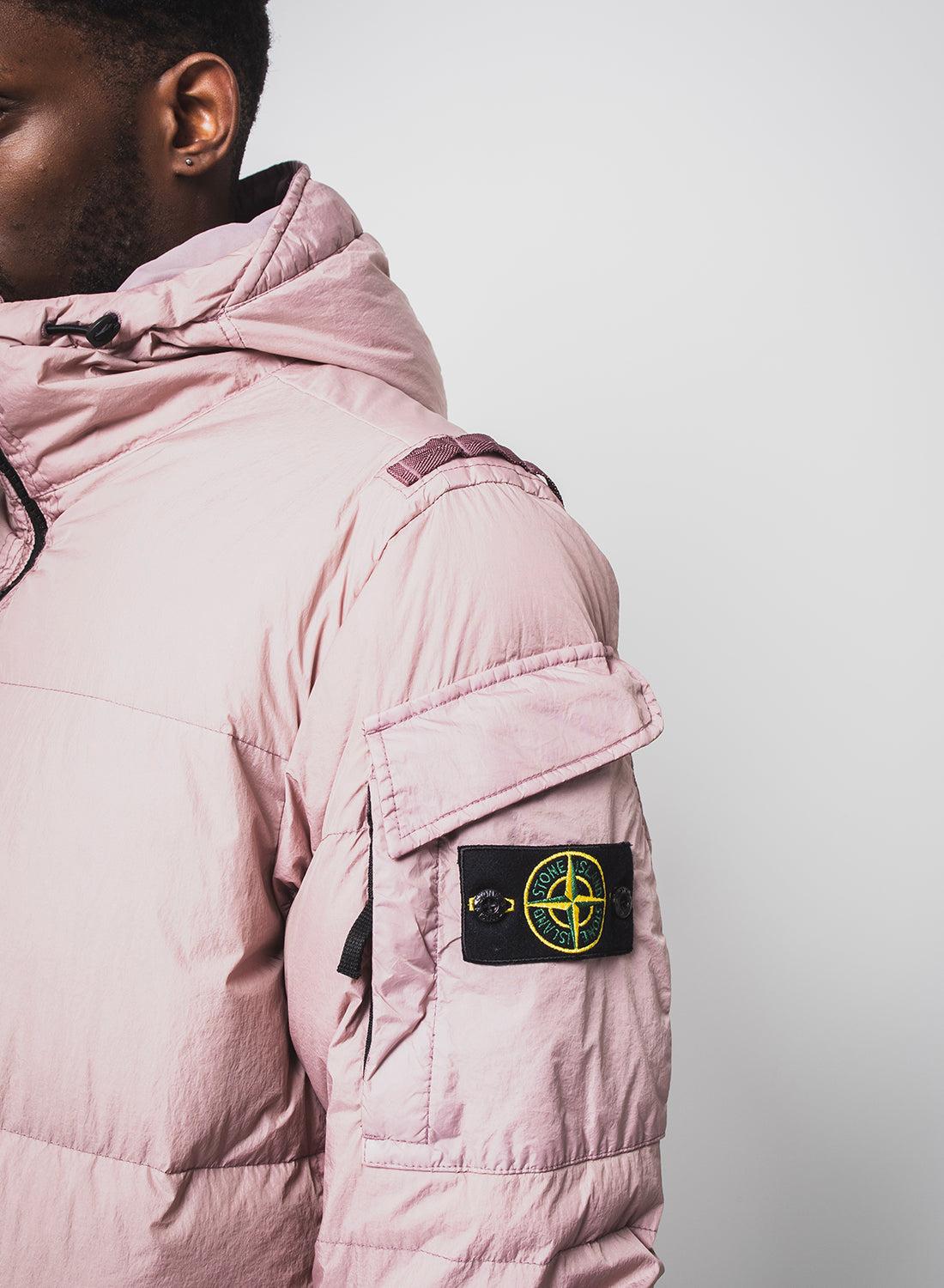 Stone Island Garment Dyed Crinkle Reps R-ny Down Hooded Jacket in Pink for  Men | Lyst