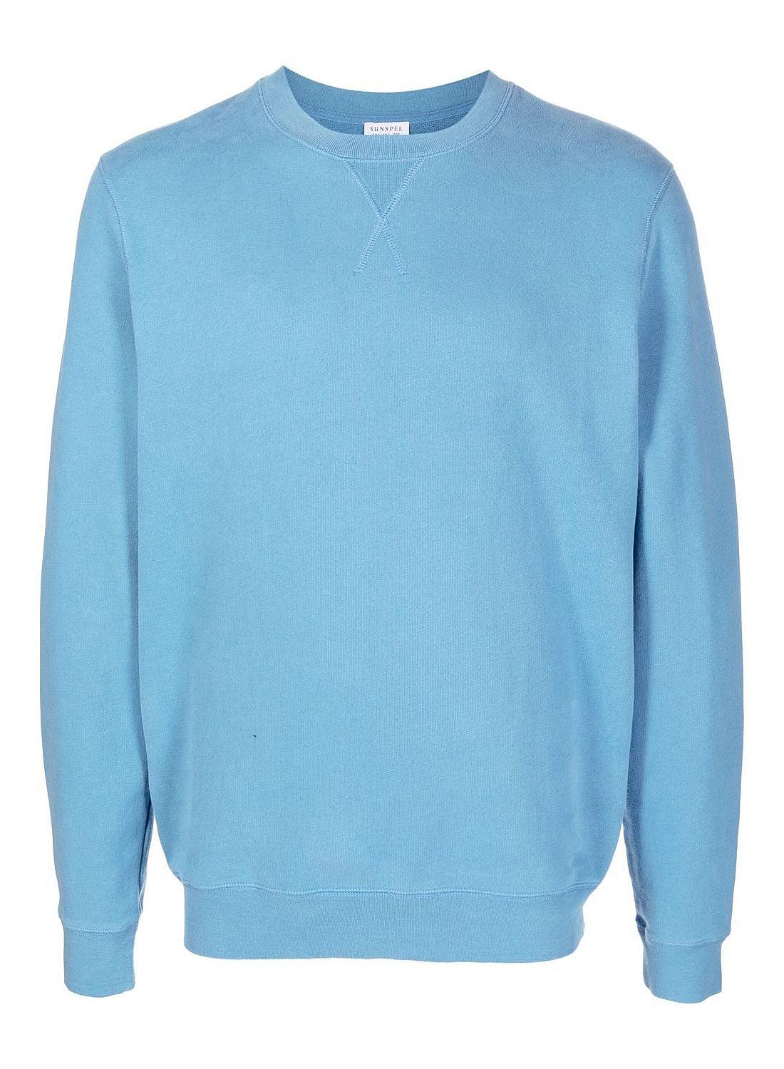 Sunspel Cotton Loopback Sweatshirt in Blue for Men | Lyst