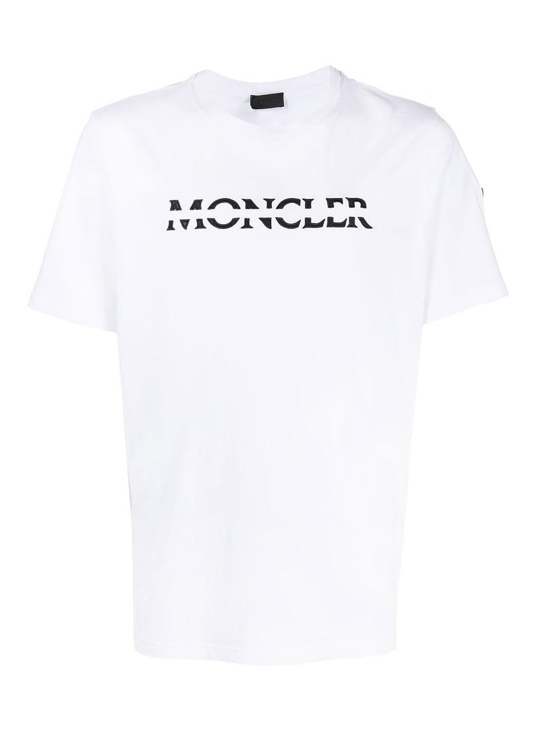 Moncler Chest Logo T-shirt in White for 