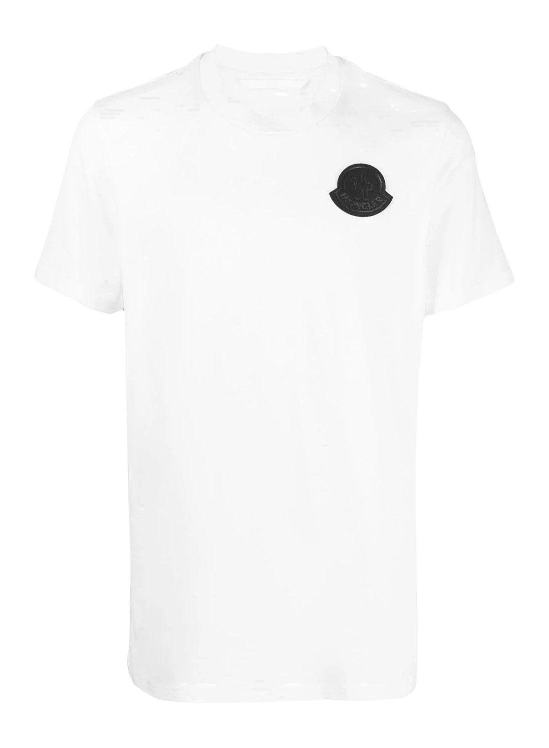 Moncler Lightweight Cotton Crewneck T Shirt in White for Men | Lyst
